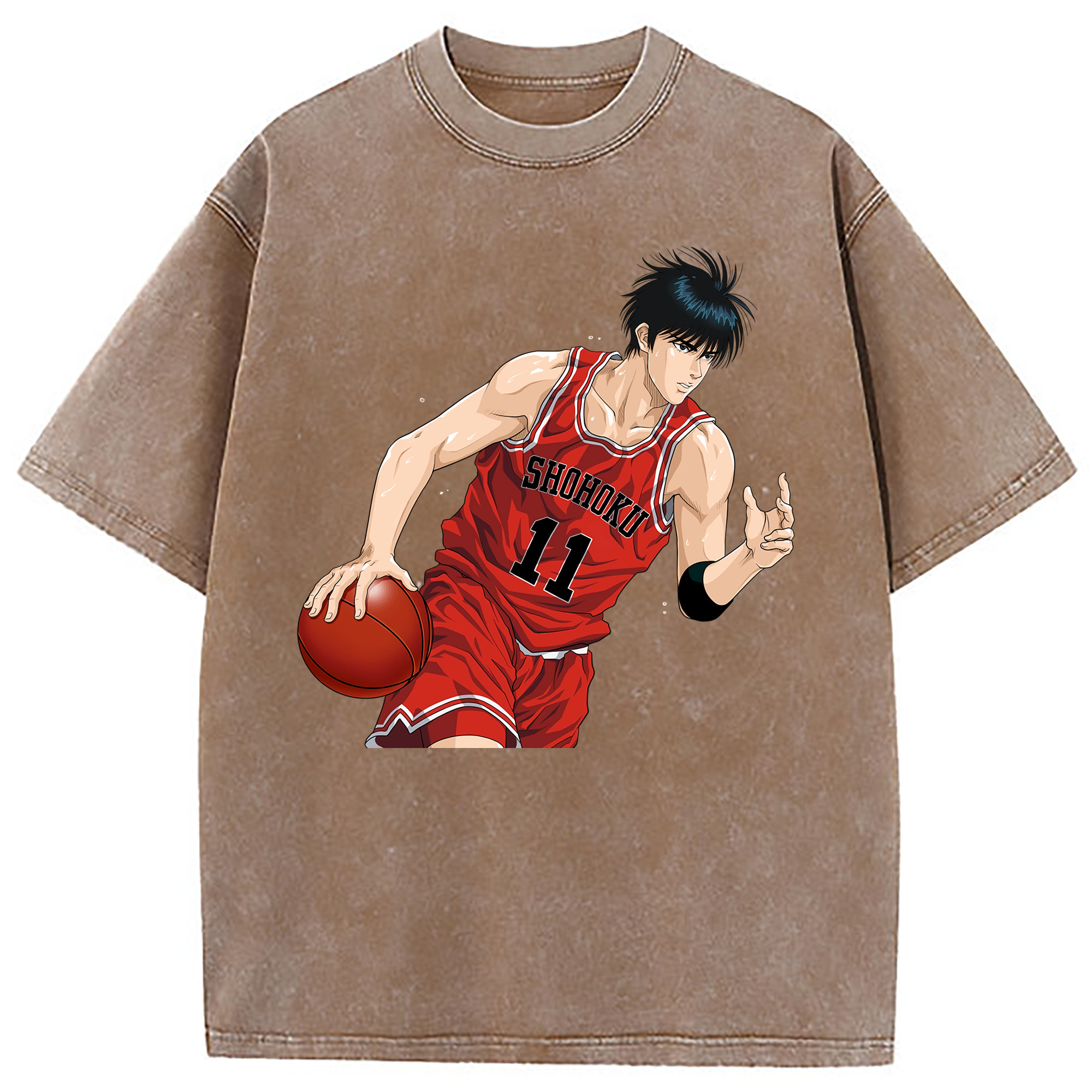 （画像用） SLAM DUNK／スラムダンク 綿100% ヴィンテージ風 半袖Tシャツ（フロントプリント）