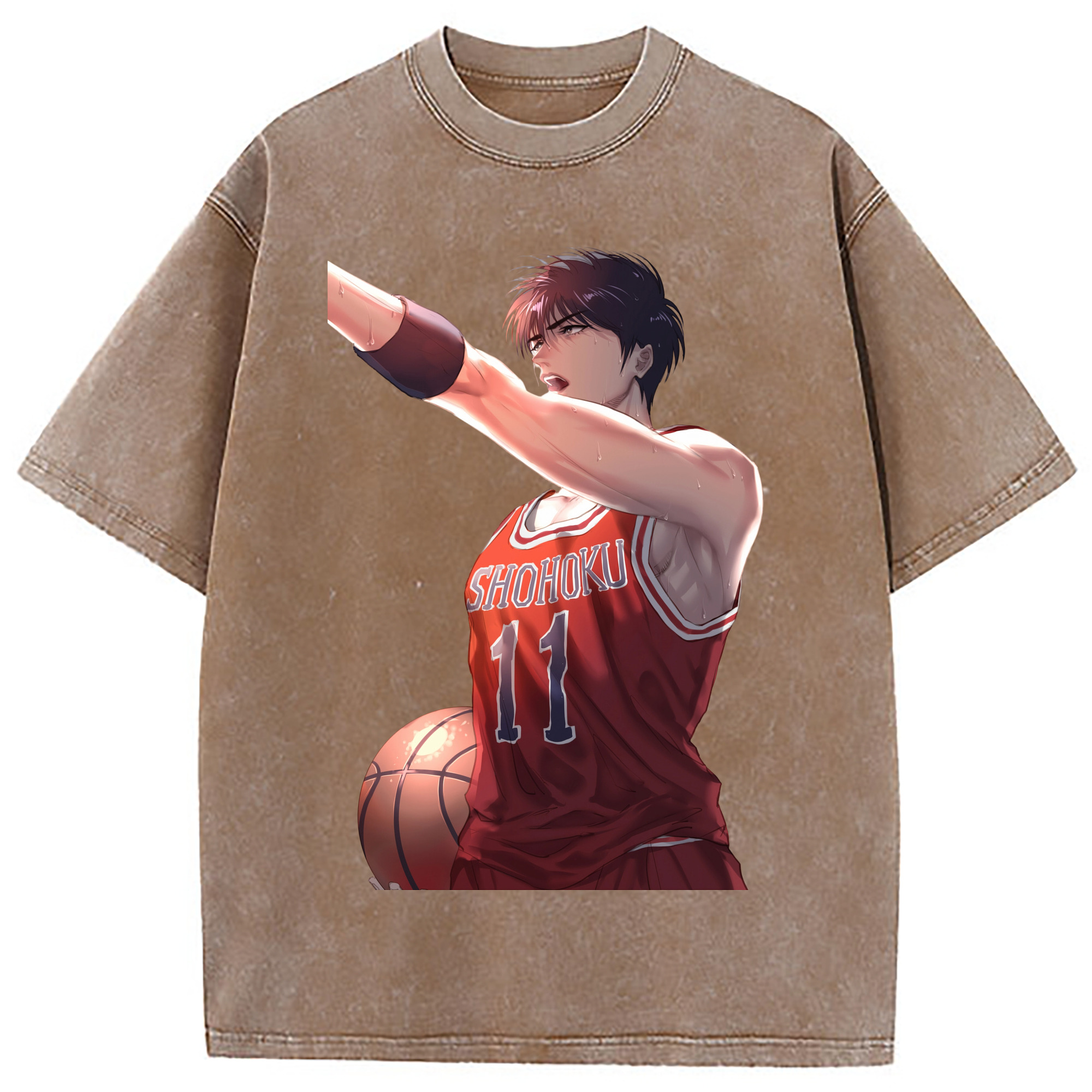 （画像用） SLAM DUNK／スラムダンク 綿100% ヴィンテージ風 半袖Tシャツ（フロントプリント）