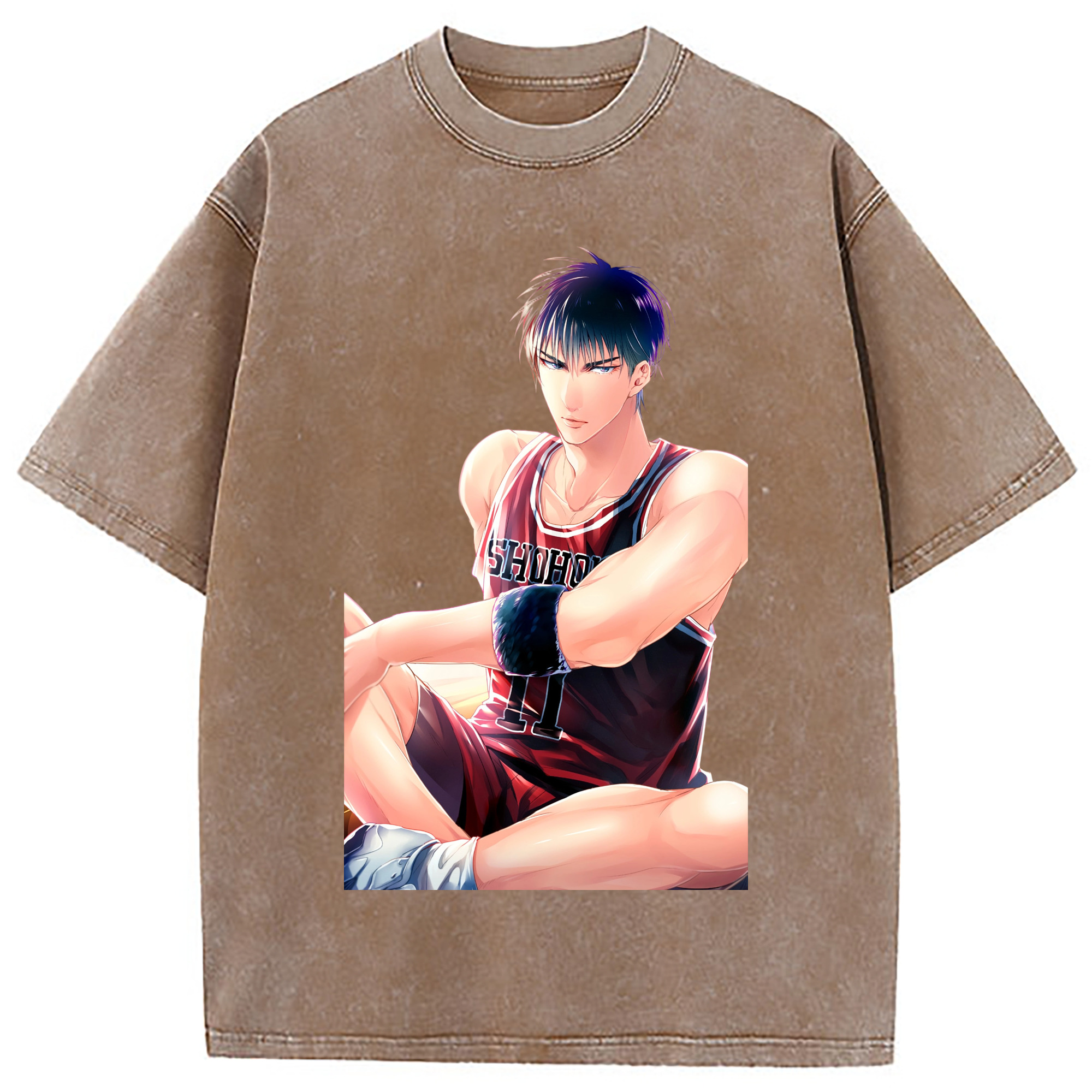 （画像用） SLAM DUNK／スラムダンク 綿100% ヴィンテージ風 半袖Tシャツ（フロントプリント）