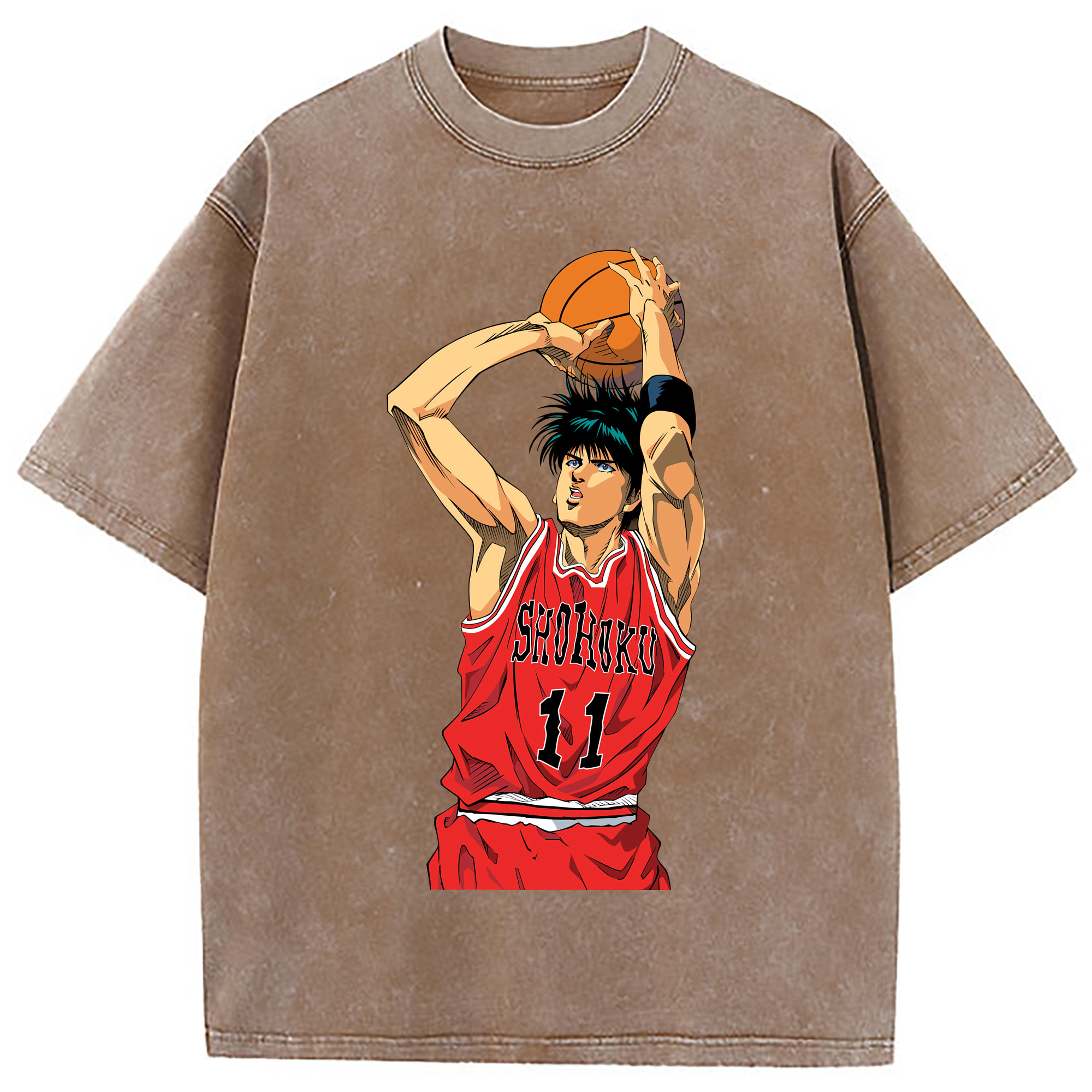 （画像用） SLAM DUNK／スラムダンク 綿100% ヴィンテージ風 半袖Tシャツ（フロントプリント）