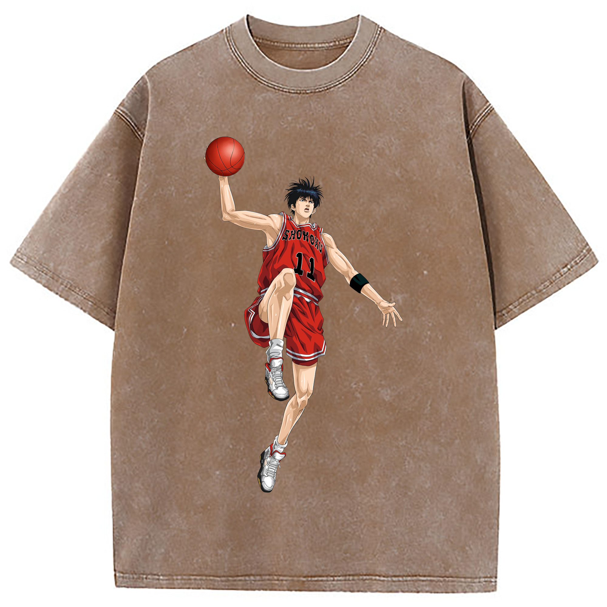 （画像用） SLAM DUNK／スラムダンク 綿100% ヴィンテージ風 半袖Tシャツ（フロントプリント）