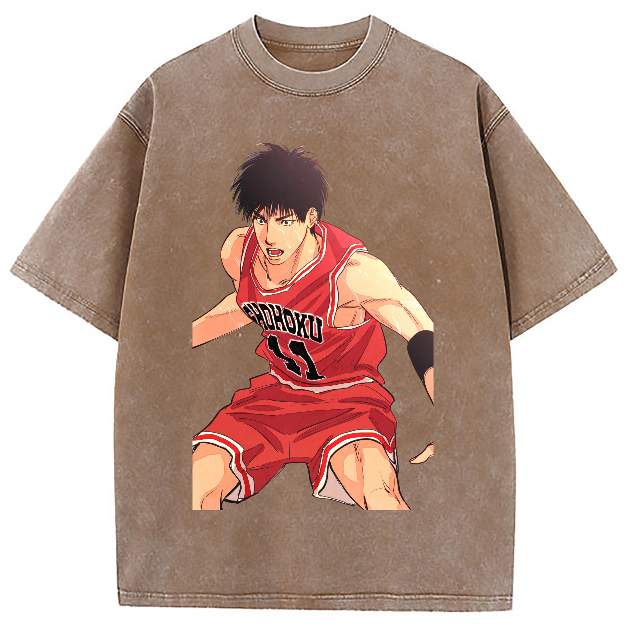 （画像用） SLAM DUNK／スラムダンク 綿100% ヴィンテージ風 半袖Tシャツ（フロントプリント）
