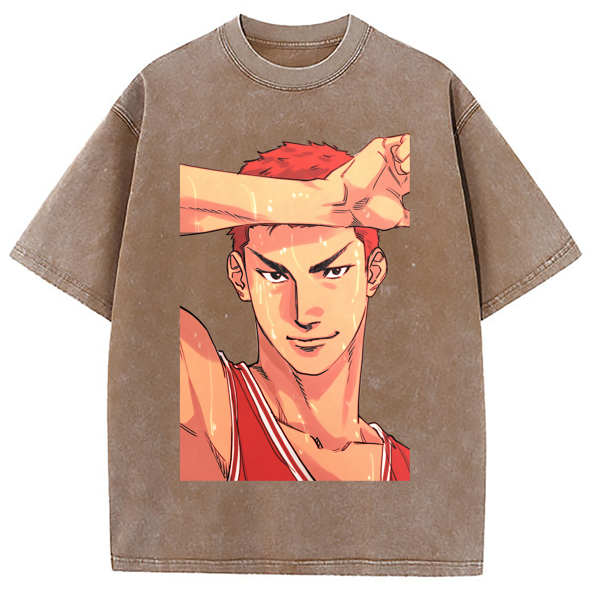 （画像用） SLAM DUNK／スラムダンク 綿100% ヴィンテージ風 半袖Tシャツ（フロントプリント）