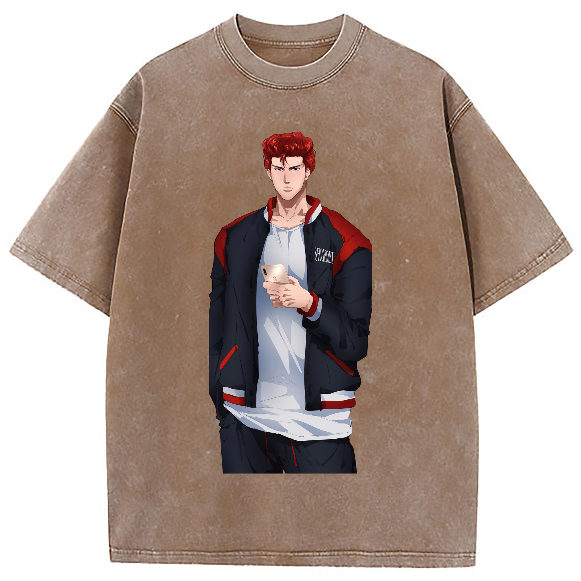 （画像用） SLAM DUNK／スラムダンク 綿100% ヴィンテージ風 半袖Tシャツ（フロントプリント）