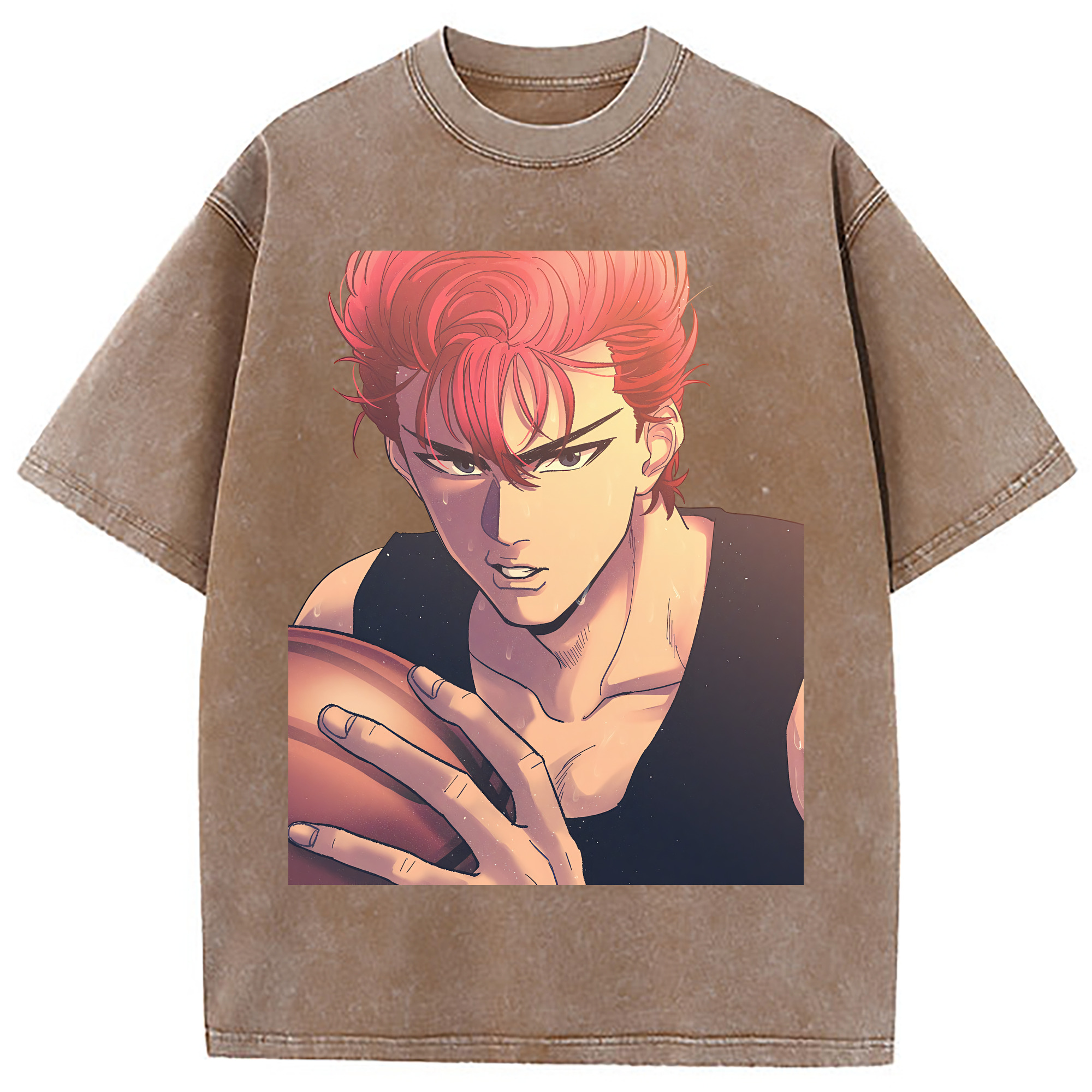 （画像用） SLAM DUNK／スラムダンク 綿100% ヴィンテージ風 半袖Tシャツ（フロントプリント）