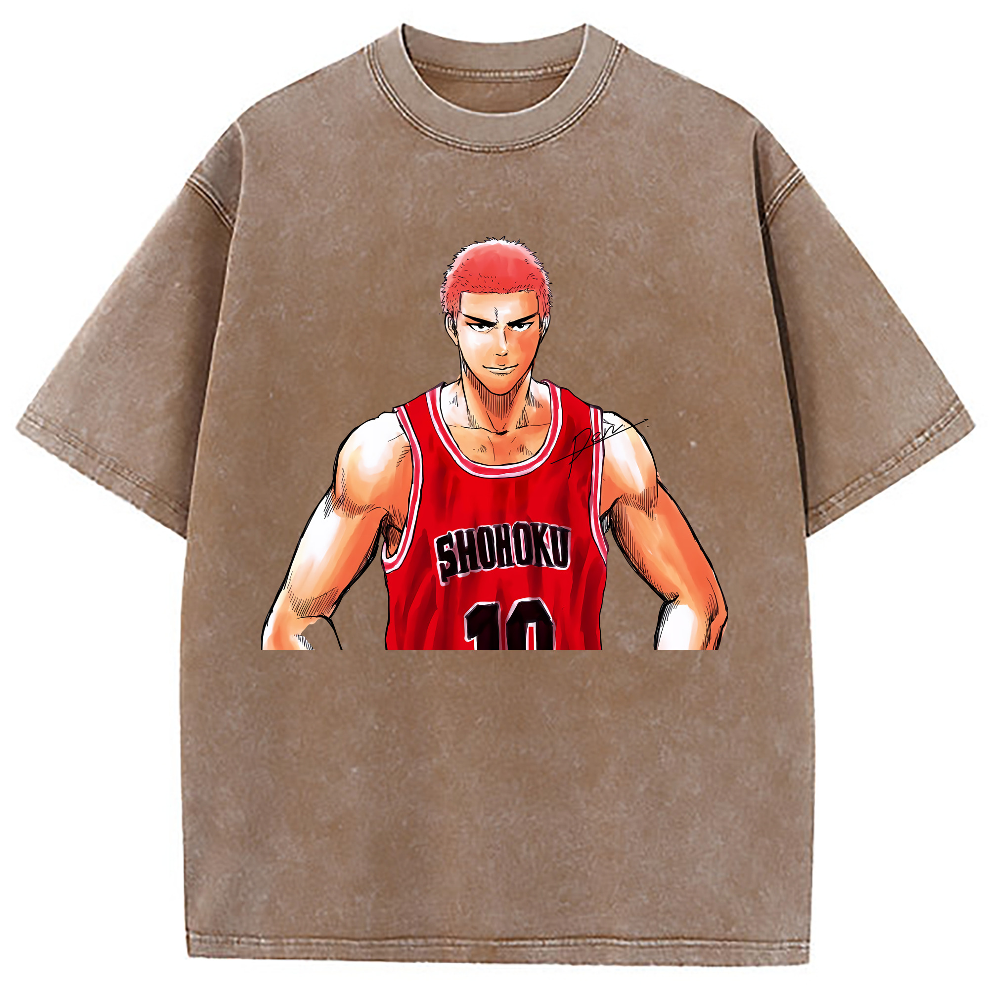 （画像用） SLAM DUNK／スラムダンク 綿100% ヴィンテージ風 半袖Tシャツ（フロントプリント）