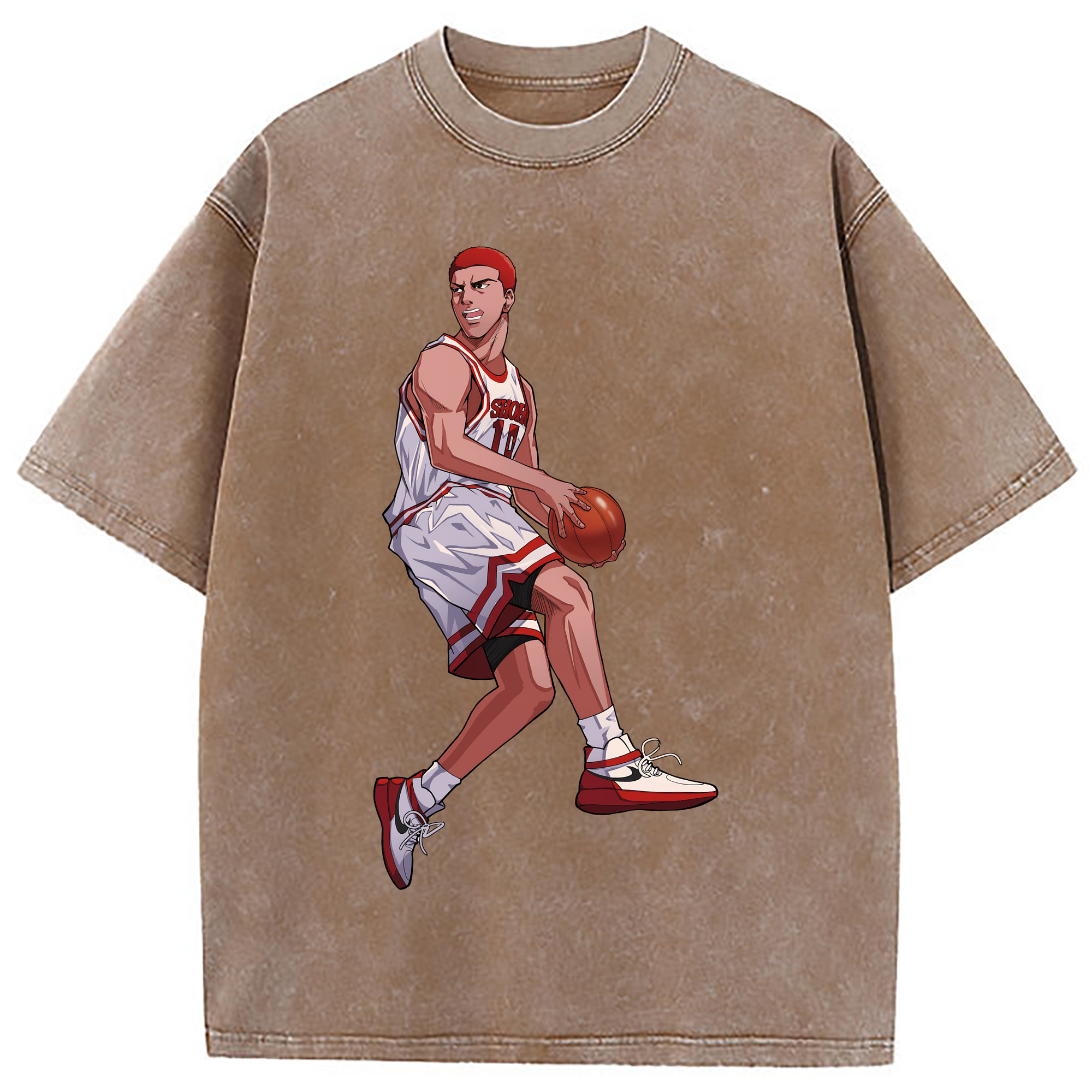 （画像用） SLAM DUNK／スラムダンク 綿100% ヴィンテージ風 半袖Tシャツ（フロントプリント）
