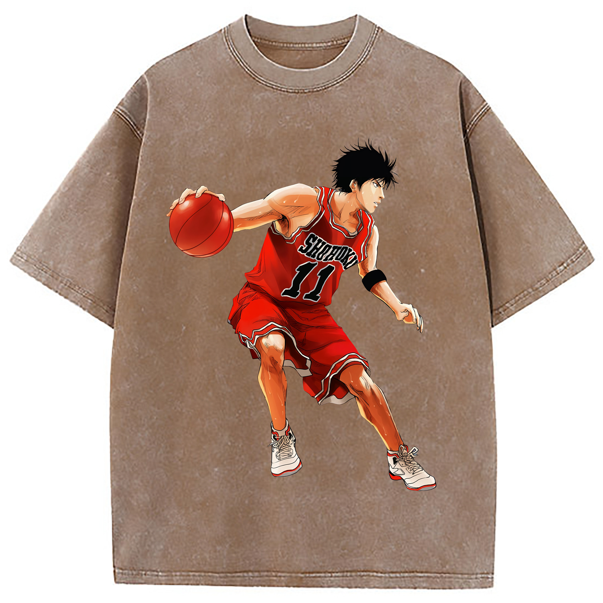 （画像用） SLAM DUNK／スラムダンク 綿100% ヴィンテージ風 半袖Tシャツ（フロントプリント）