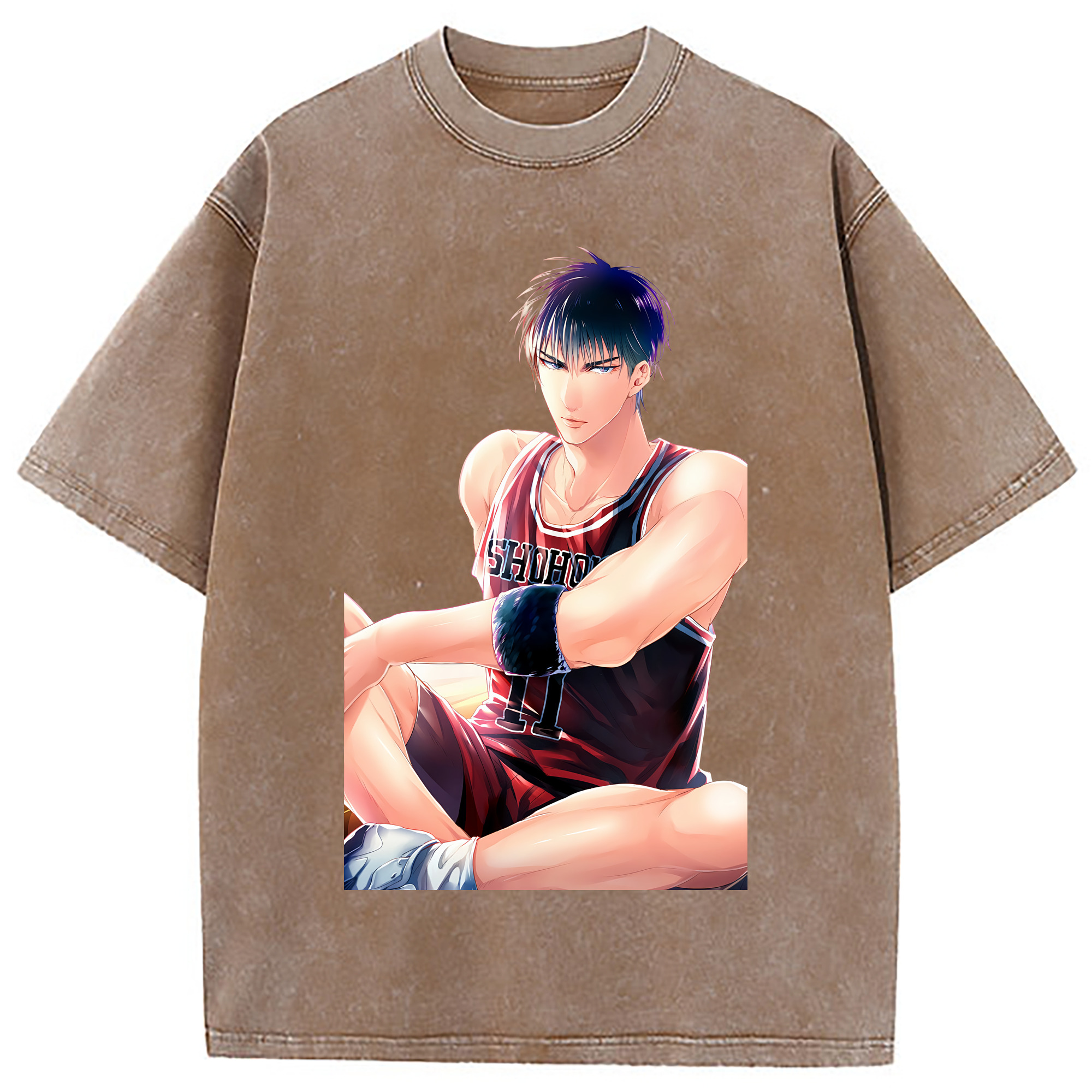 （画像用） SLAM DUNK／スラムダンク 綿100% ヴィンテージ風 半袖Tシャツ（フロントプリント）