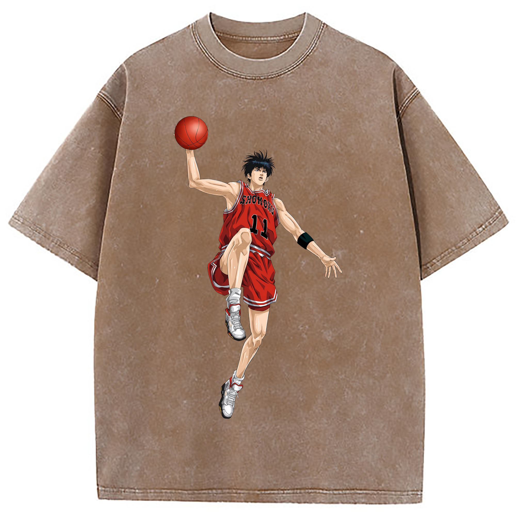 （画像用） SLAM DUNK／スラムダンク 綿100% ヴィンテージ風 半袖Tシャツ（フロントプリント）