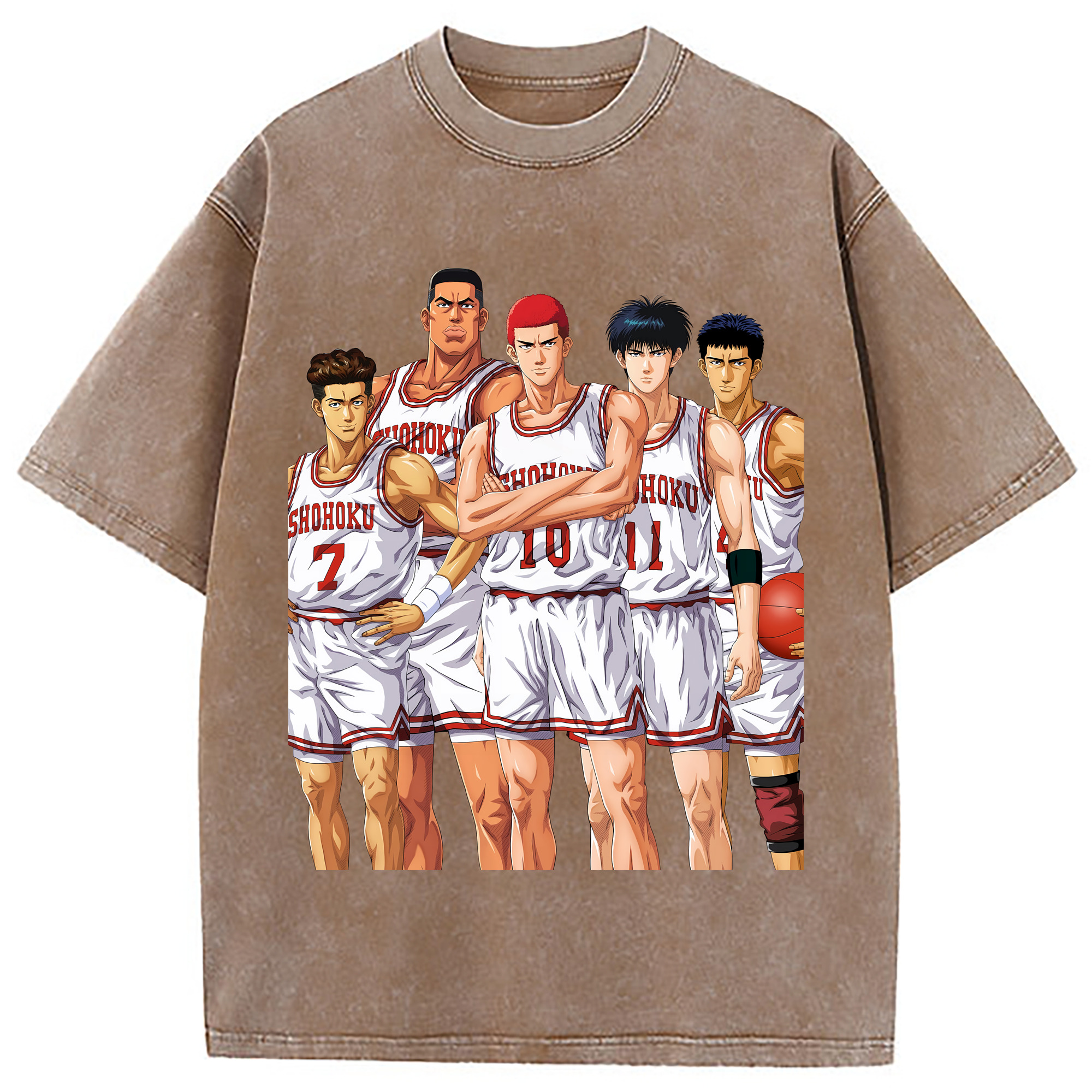 （画像用） SLAM DUNK／スラムダンク 綿100% ヴィンテージ風 半袖Tシャツ（フロントプリント）