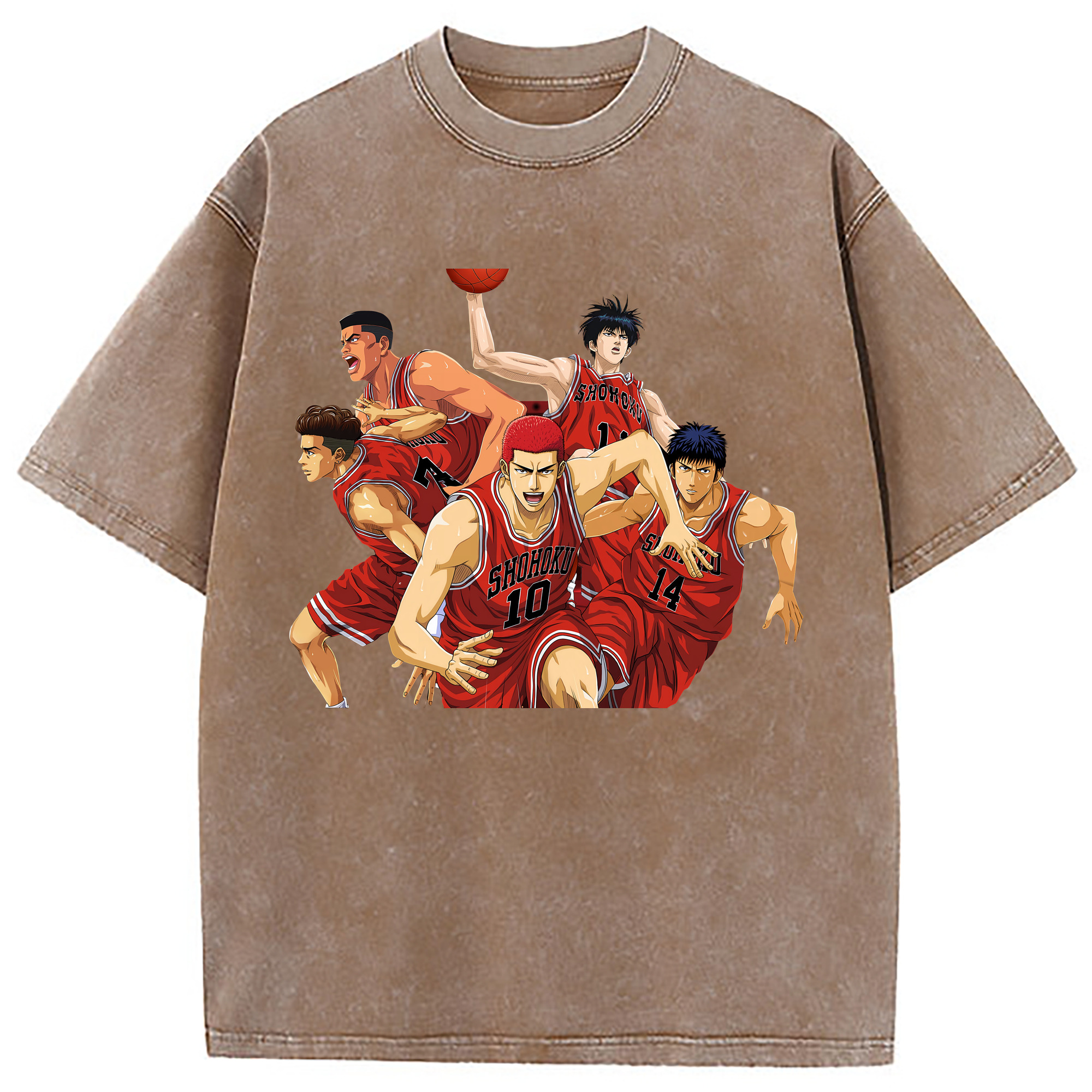 （画像用） SLAM DUNK／スラムダンク 綿100% ヴィンテージ風 半袖Tシャツ（フロントプリント）