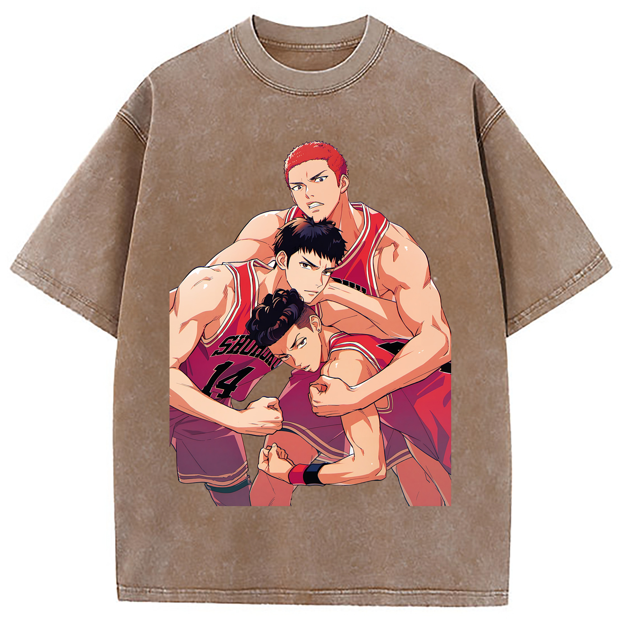 （画像用） SLAM DUNK／スラムダンク 綿100% ヴィンテージ風 半袖Tシャツ（フロントプリント）
