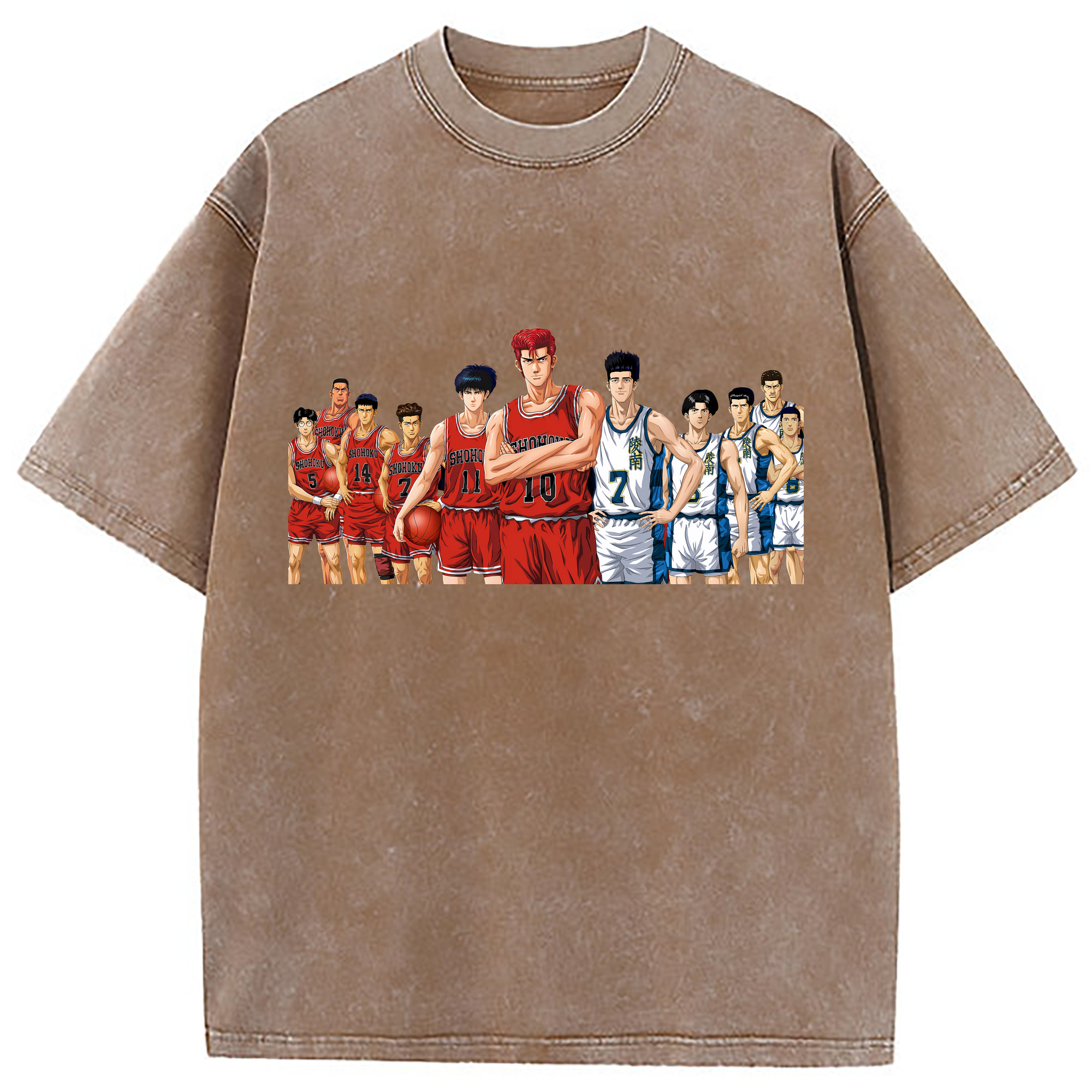 （画像用） SLAM DUNK／スラムダンク 綿100% ヴィンテージ風 半袖Tシャツ（フロントプリント）