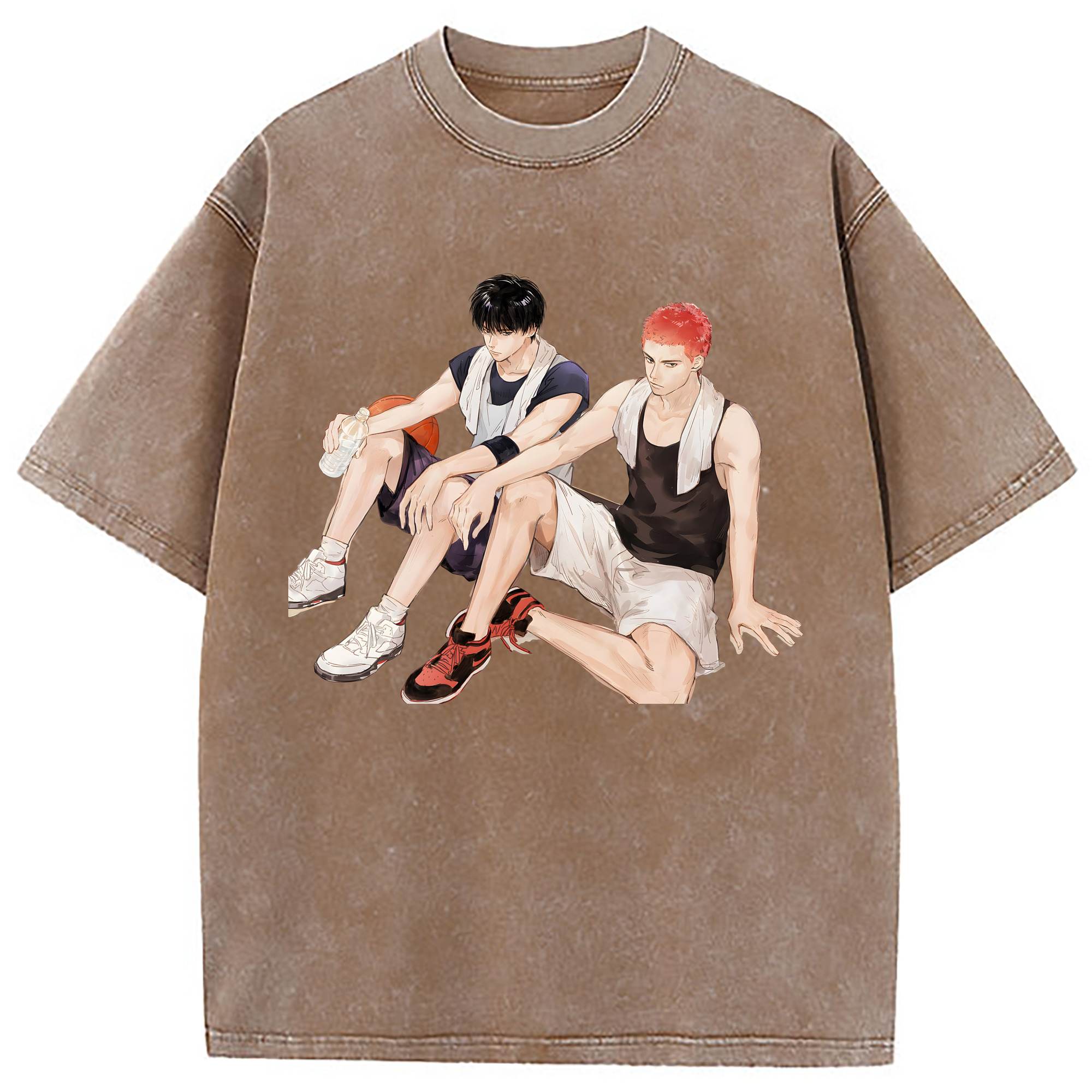 （画像用） SLAM DUNK／スラムダンク 綿100% ヴィンテージ風 半袖Tシャツ（フロントプリント）