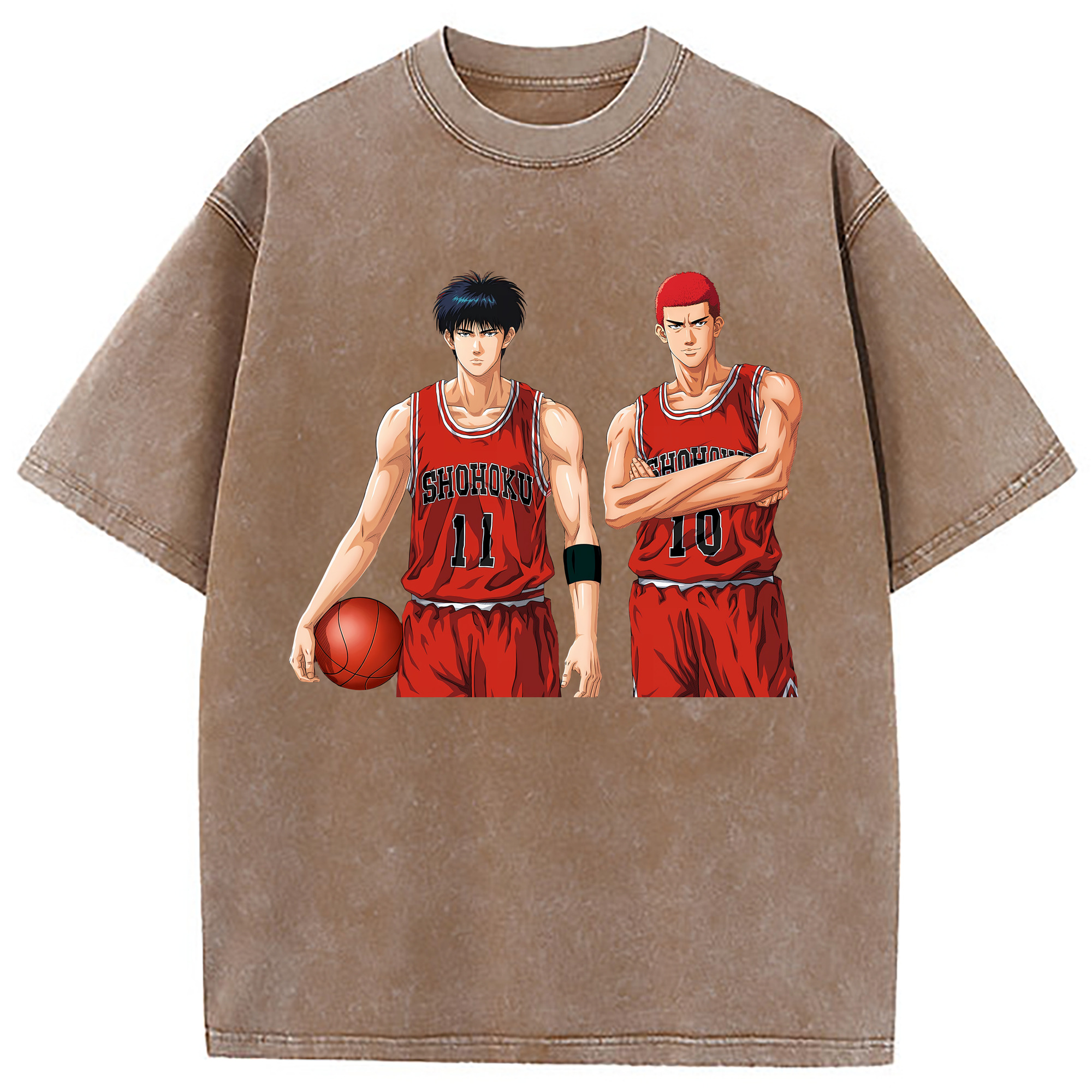 （画像用） SLAM DUNK／スラムダンク 綿100% ヴィンテージ風 半袖Tシャツ（フロントプリント）