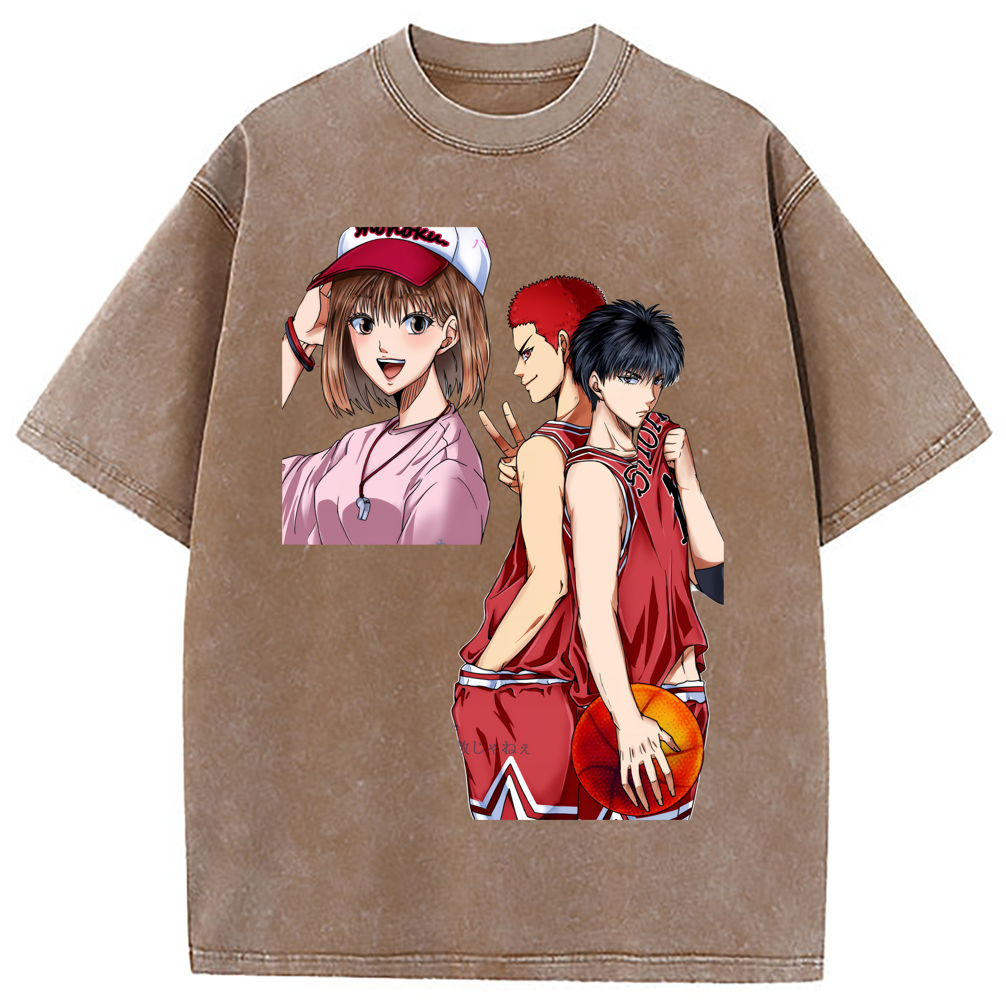 （画像用） SLAM DUNK／スラムダンク 綿100% ヴィンテージ風 半袖Tシャツ（フロントプリント）