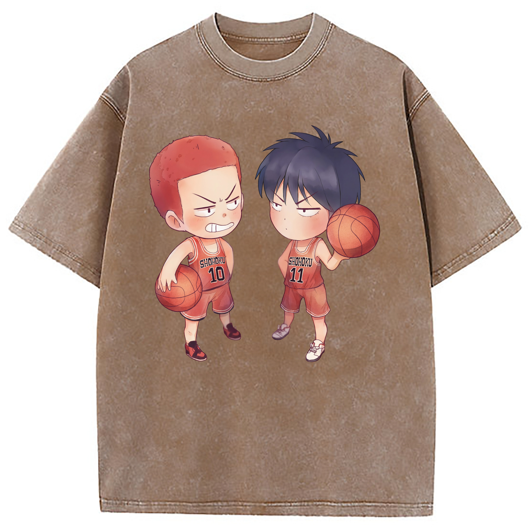 （画像用） SLAM DUNK／スラムダンク 綿100% ヴィンテージ風 半袖Tシャツ（フロントプリント）