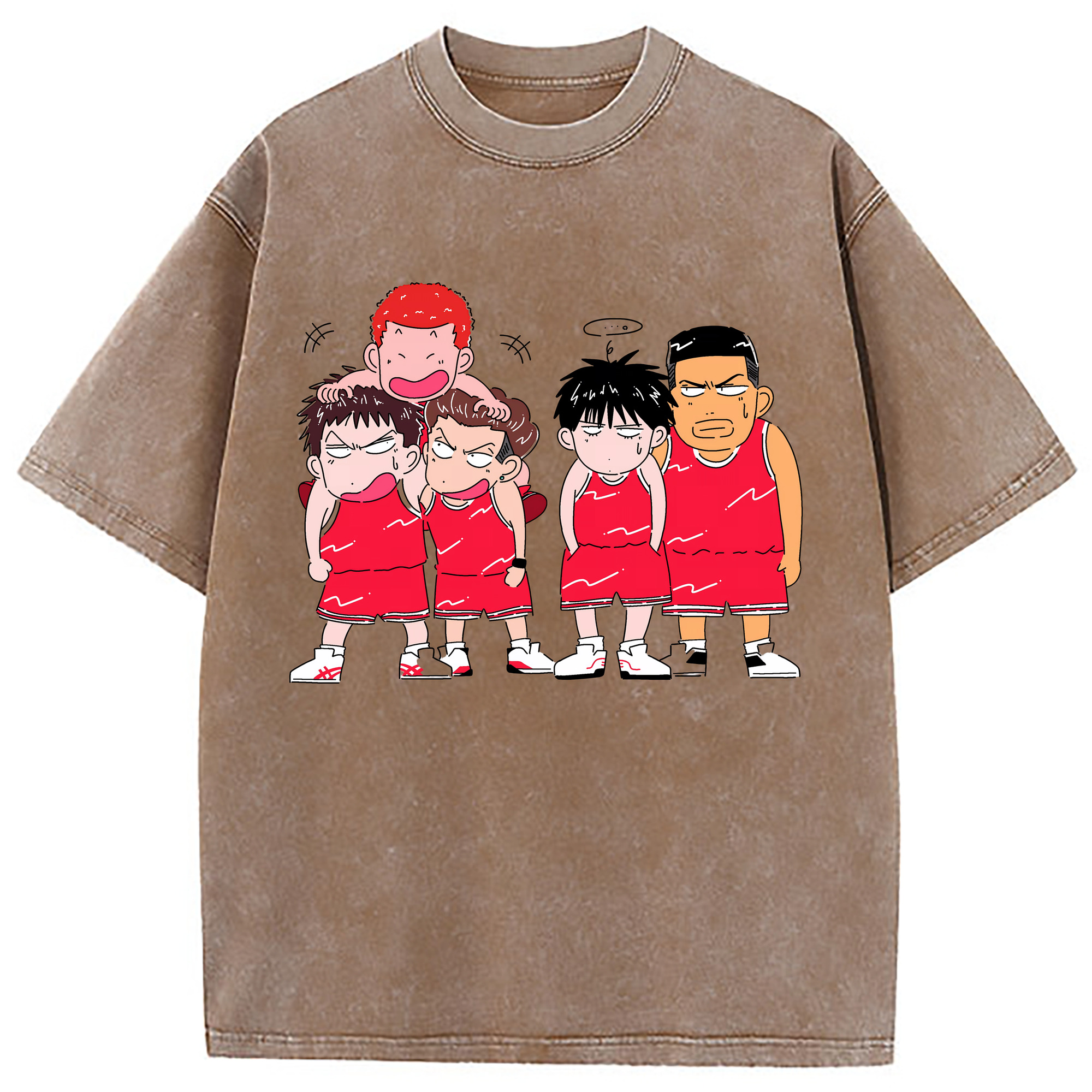 （画像用） SLAM DUNK／スラムダンク 綿100% ヴィンテージ風 半袖Tシャツ（フロントプリント）