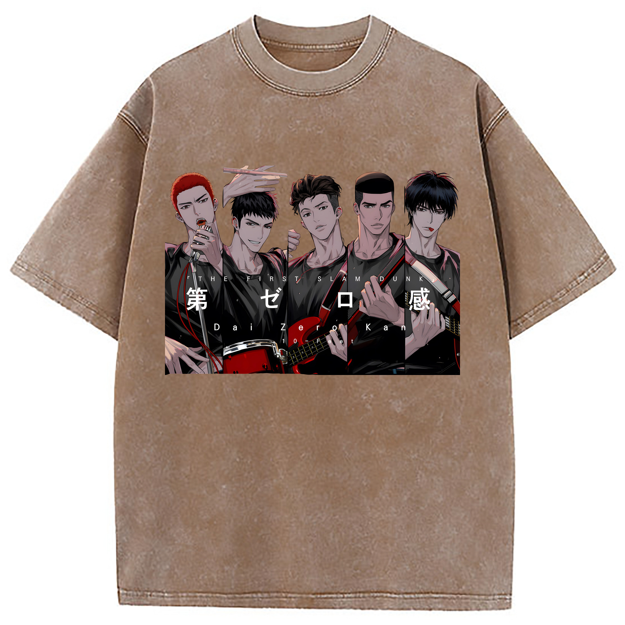 （画像用） SLAM DUNK／スラムダンク 綿100% ヴィンテージ風 半袖Tシャツ（フロントプリント）