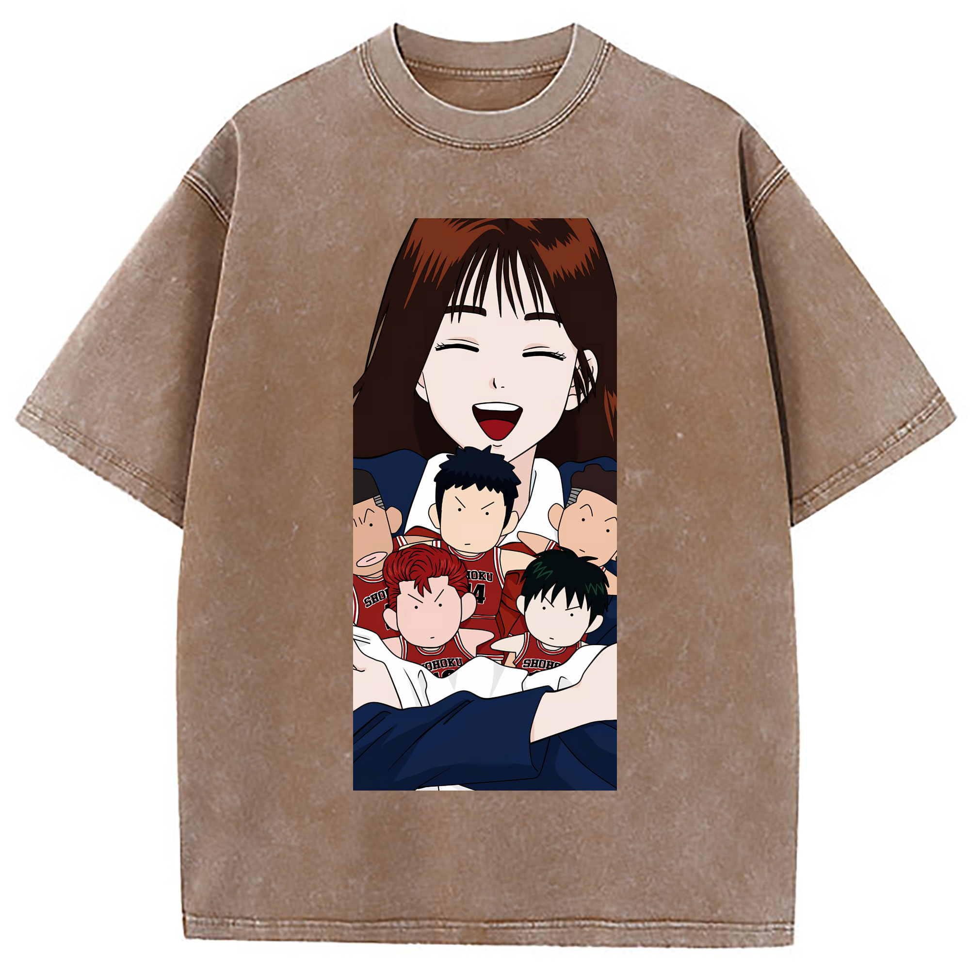 （画像用） SLAM DUNK／スラムダンク 綿100% ヴィンテージ風 半袖Tシャツ（フロントプリント）