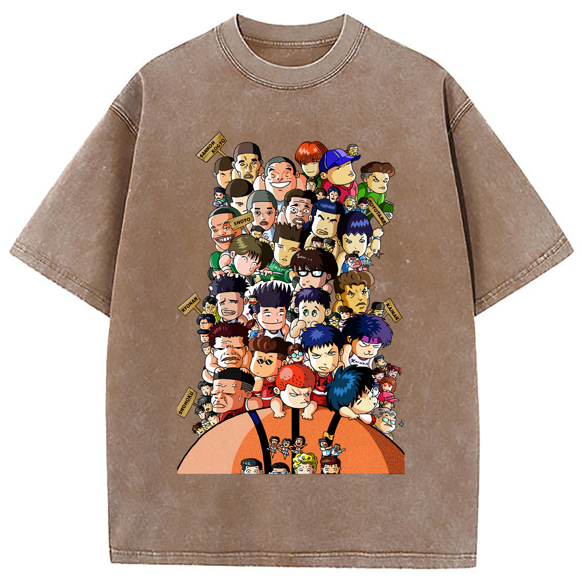 （画像用） SLAM DUNK／スラムダンク 綿100% ヴィンテージ風 半袖Tシャツ（フロントプリント）