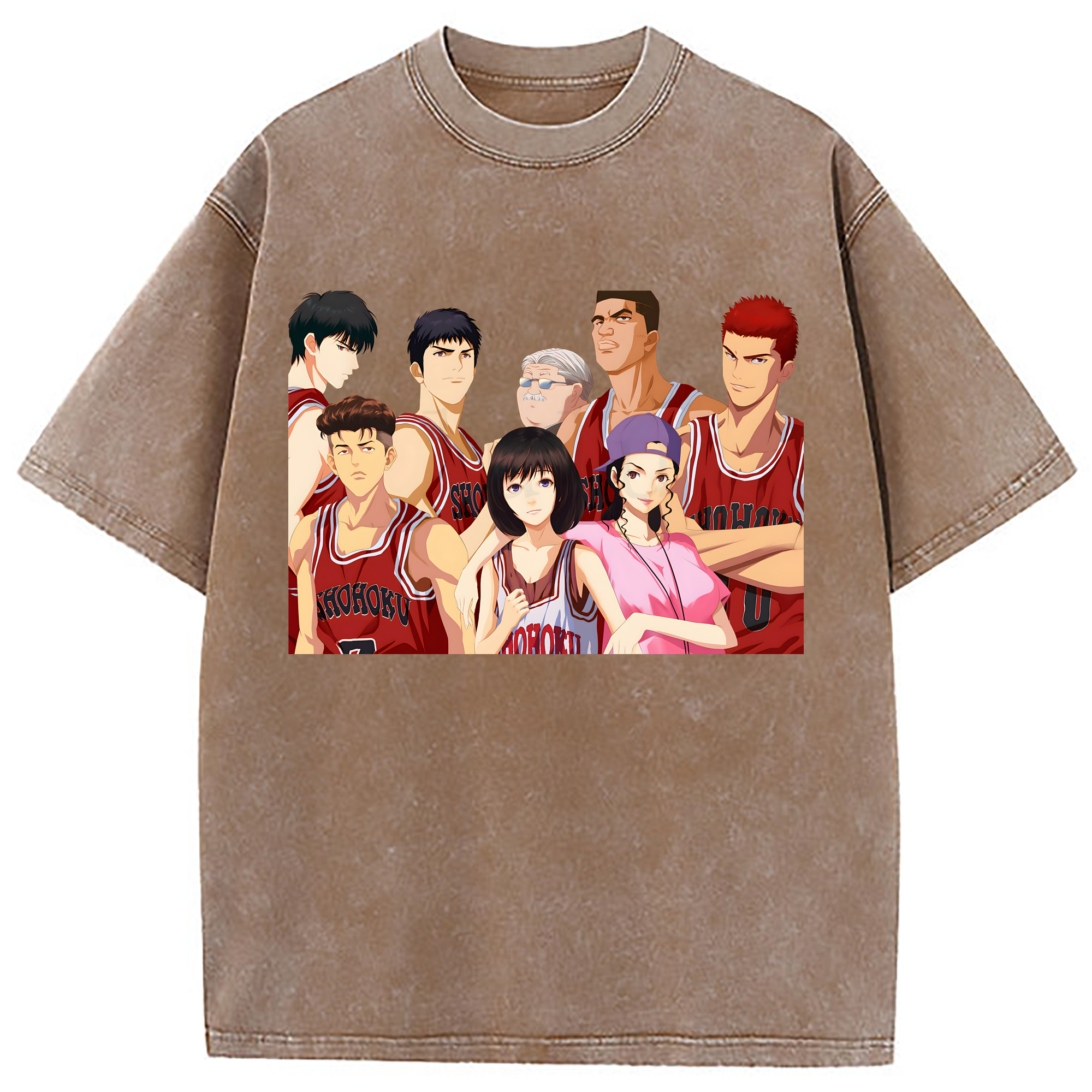 （画像用） SLAM DUNK／スラムダンク 綿100% ヴィンテージ風 半袖Tシャツ（フロントプリント）