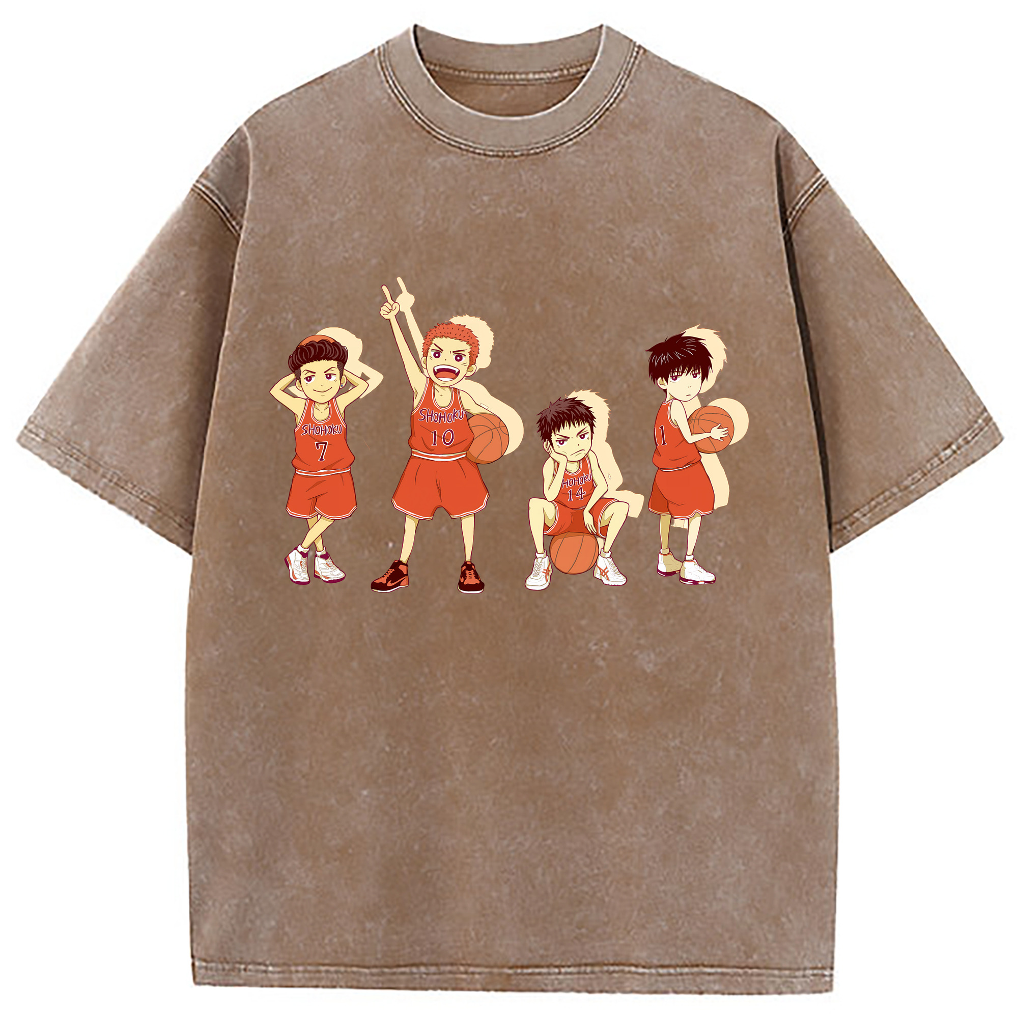（画像用） SLAM DUNK／スラムダンク 綿100% ヴィンテージ風 半袖Tシャツ（フロントプリント）
