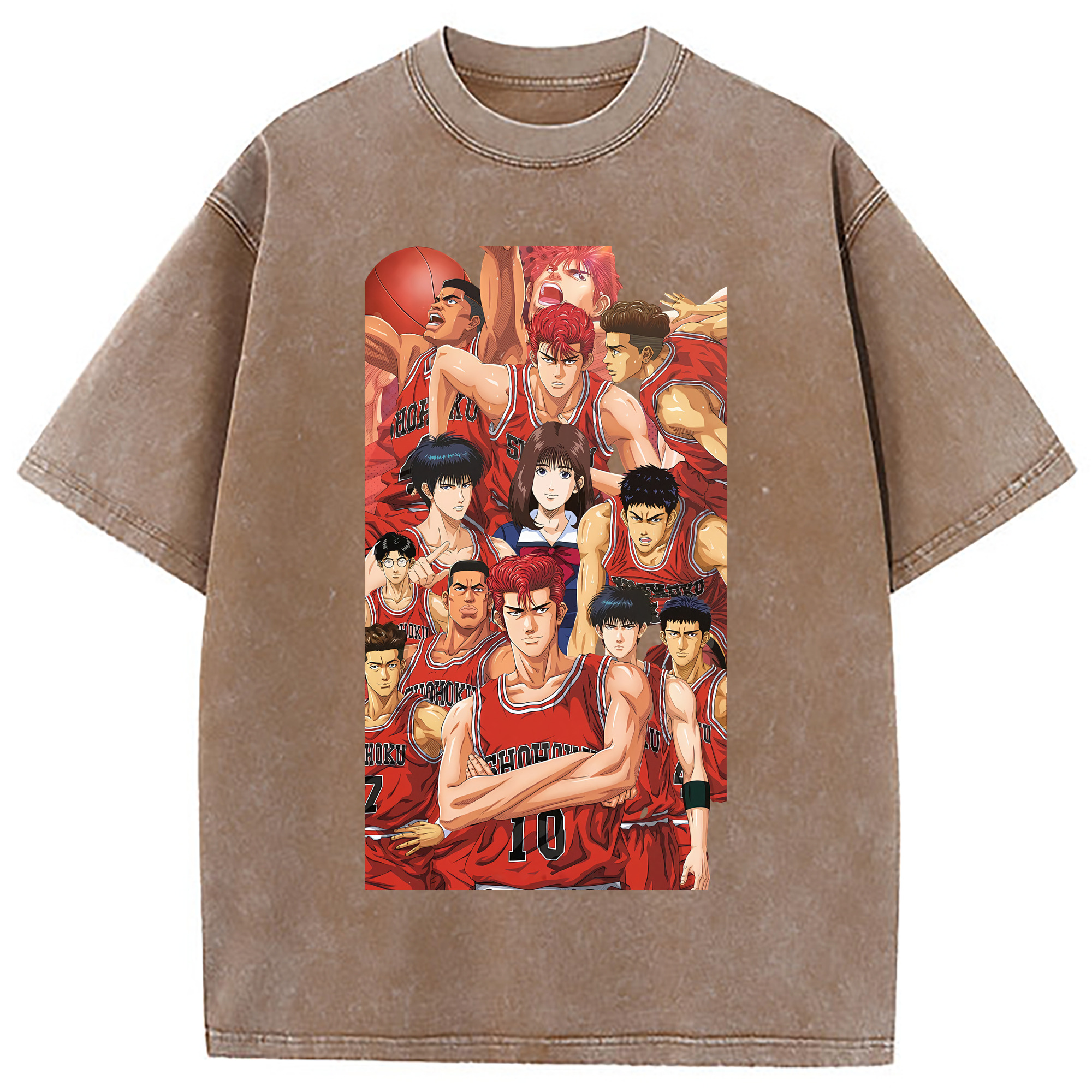 （画像用） SLAM DUNK／スラムダンク 綿100% ヴィンテージ風 半袖Tシャツ（フロントプリント）