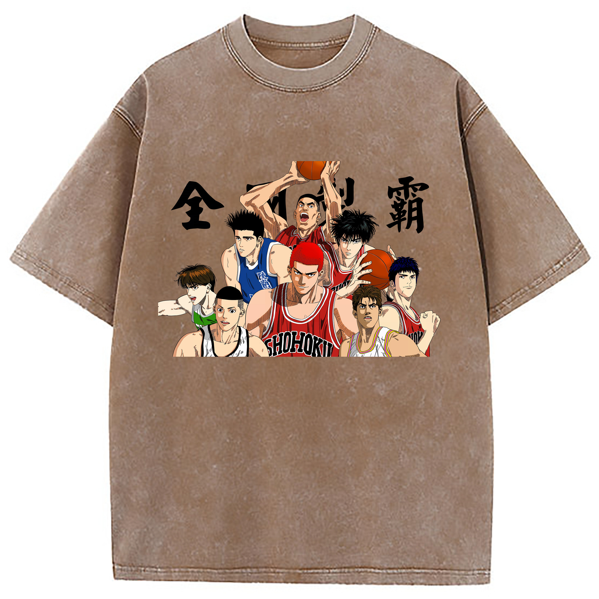 （画像用） SLAM DUNK／スラムダンク 綿100% ヴィンテージ風 半袖Tシャツ（フロントプリント）