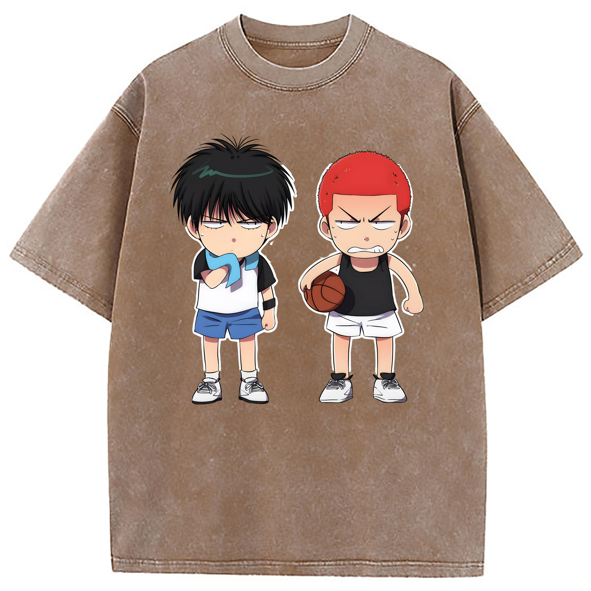 （画像用） SLAM DUNK／スラムダンク 綿100% ヴィンテージ風 半袖Tシャツ（フロントプリント）