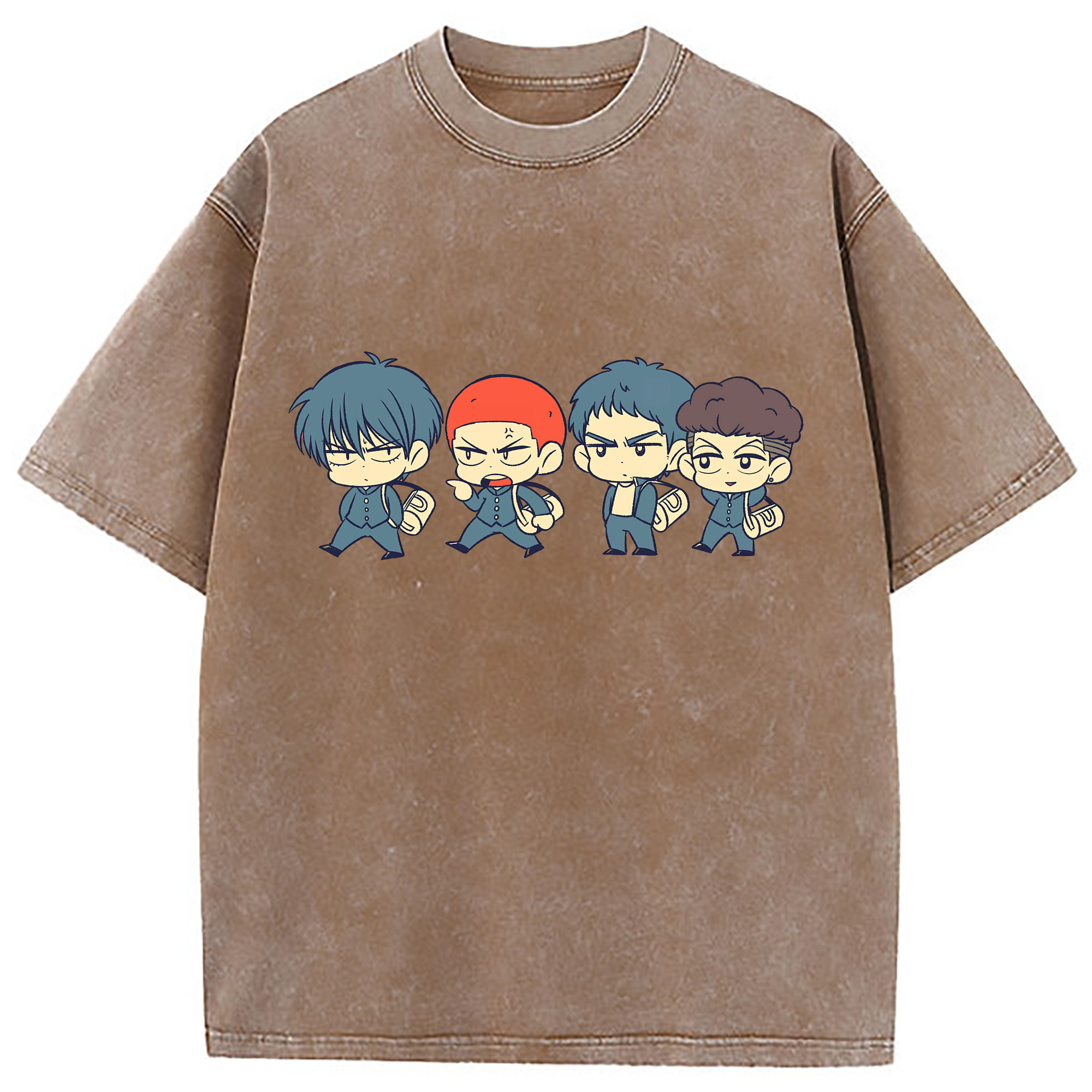（画像用） SLAM DUNK／スラムダンク 綿100% ヴィンテージ風 半袖Tシャツ（フロントプリント）