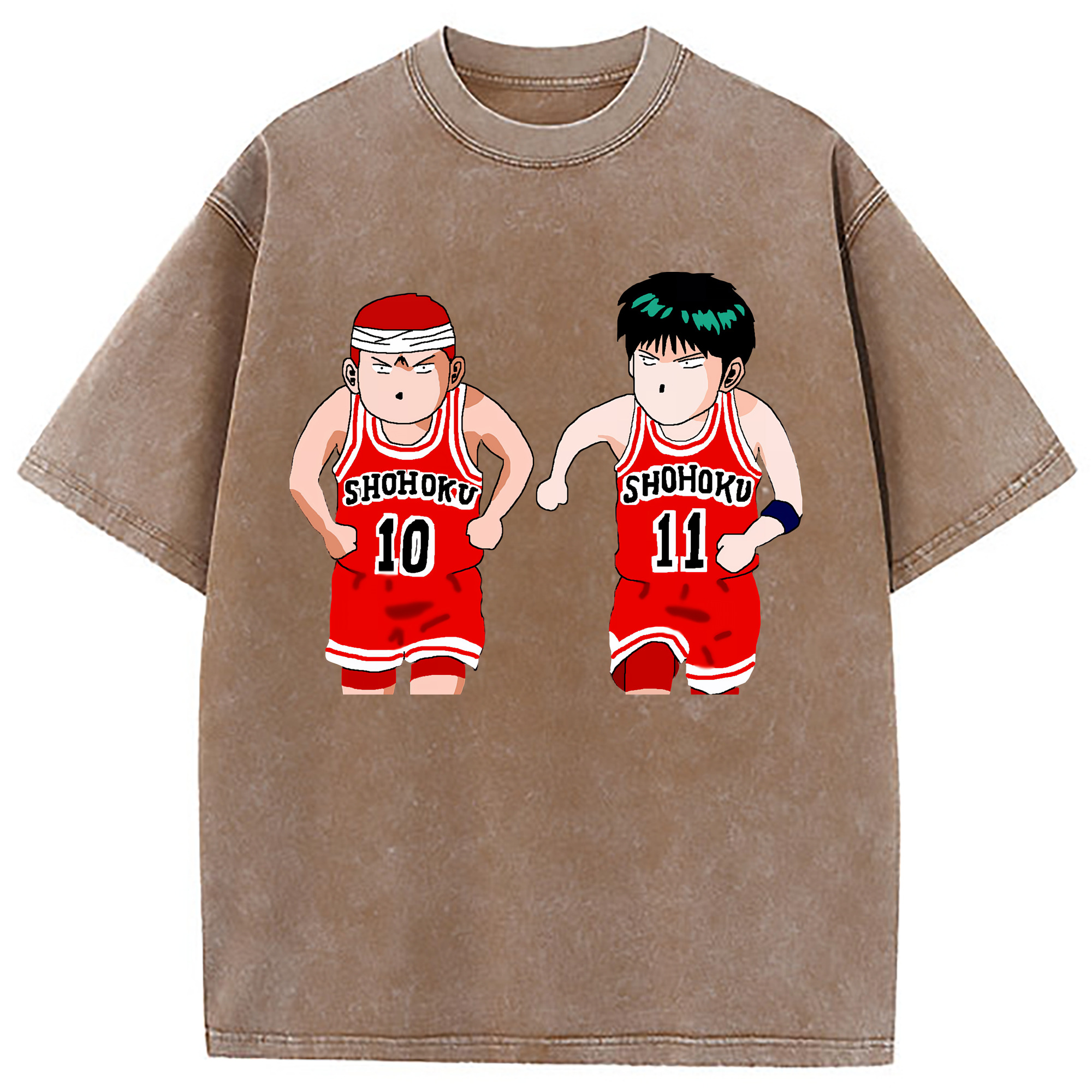 （画像用） SLAM DUNK／スラムダンク 綿100% ヴィンテージ風 半袖Tシャツ（フロントプリント）