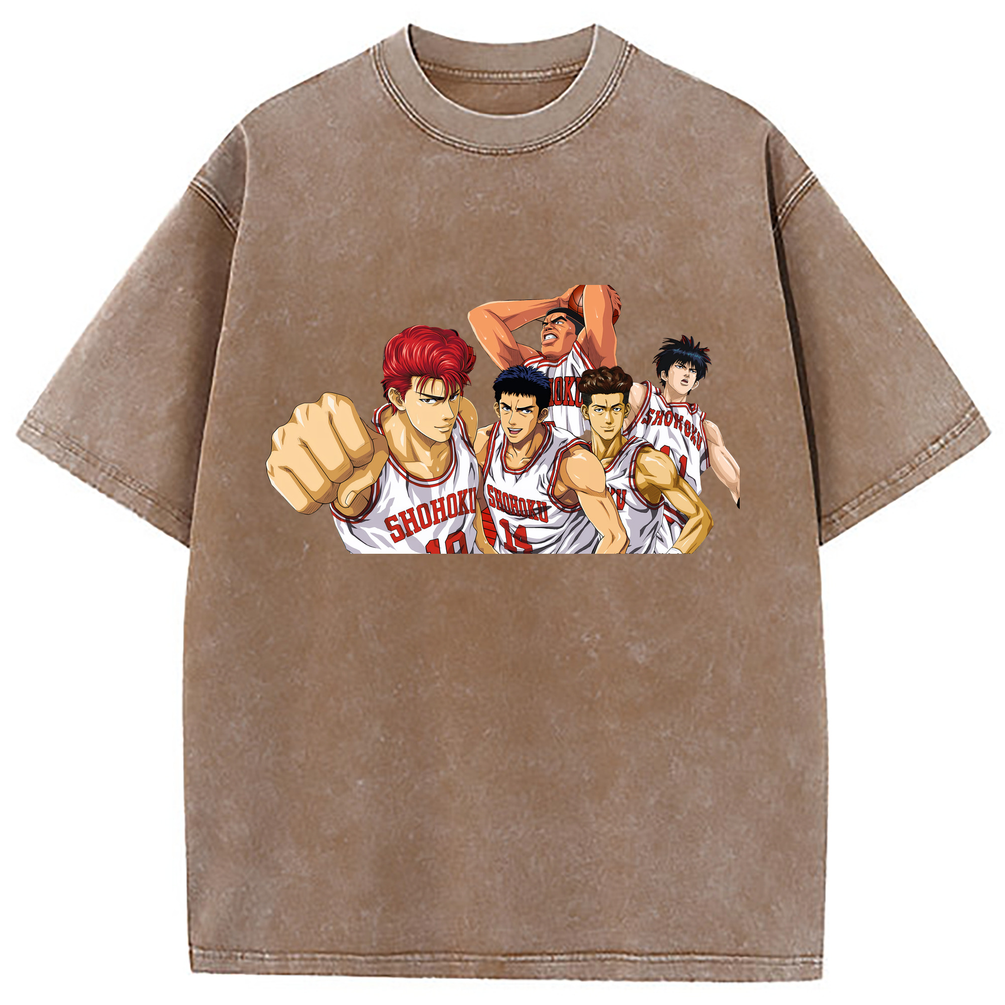 （画像用） SLAM DUNK／スラムダンク 綿100% ヴィンテージ風 半袖Tシャツ（フロントプリント）