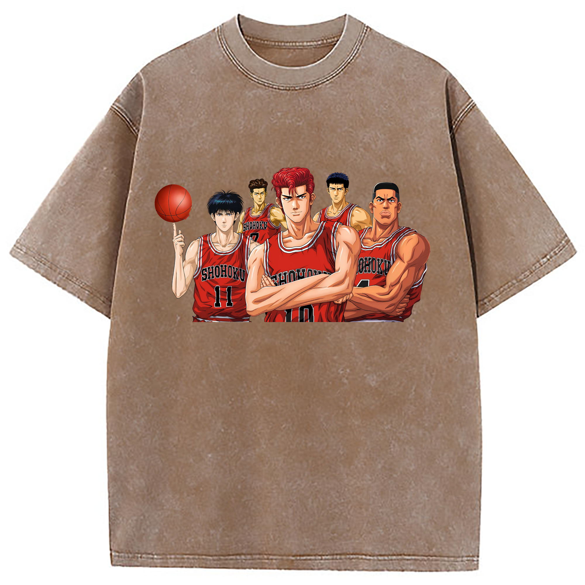 （画像用） SLAM DUNK／スラムダンク 綿100% ヴィンテージ風 半袖Tシャツ（フロントプリント）