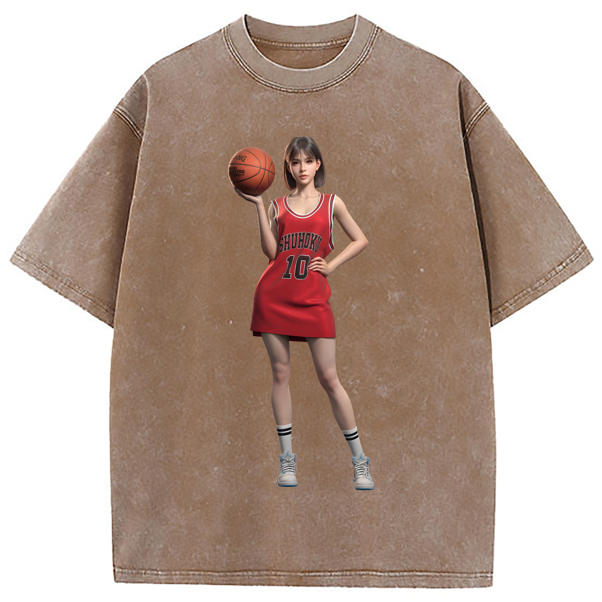 （画像用） SLAM DUNK／スラムダンク 綿100% ヴィンテージ風 半袖Tシャツ（フロントプリント）