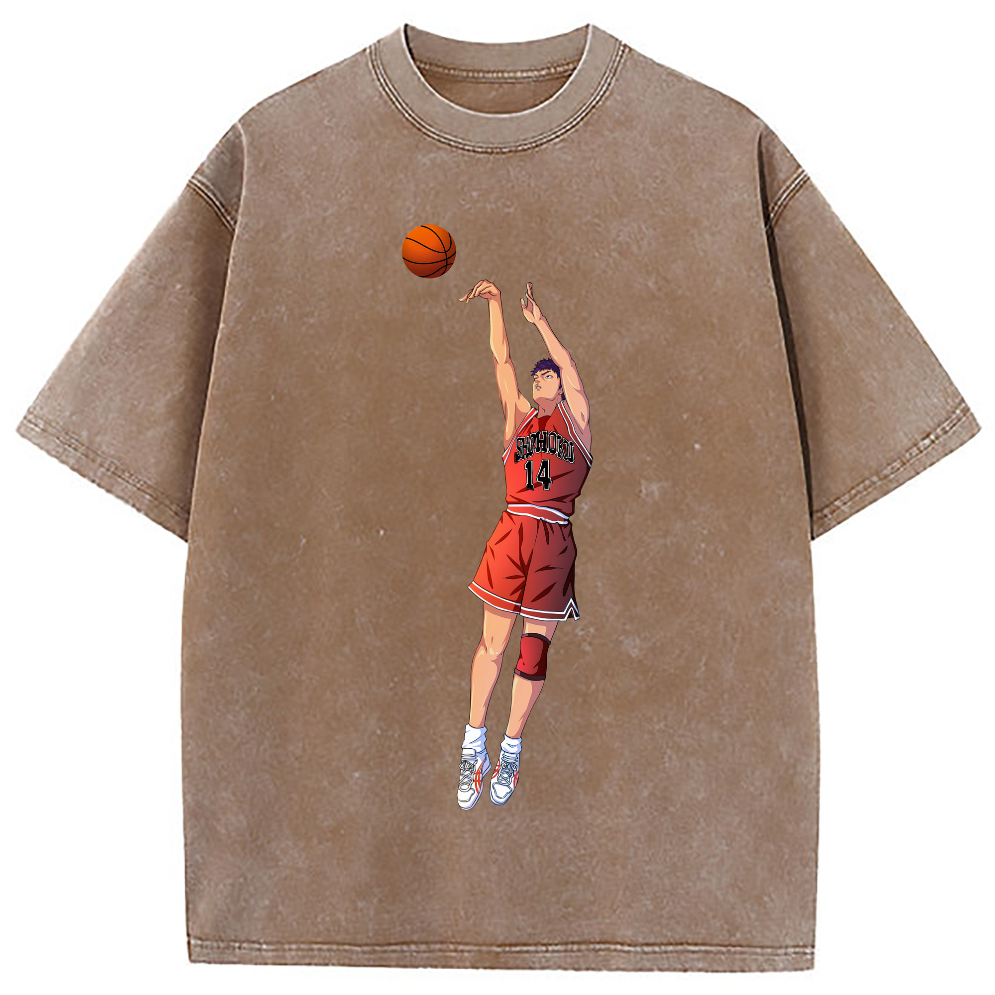 （画像用） SLAM DUNK／スラムダンク 綿100% ヴィンテージ風 半袖Tシャツ（フロントプリント）