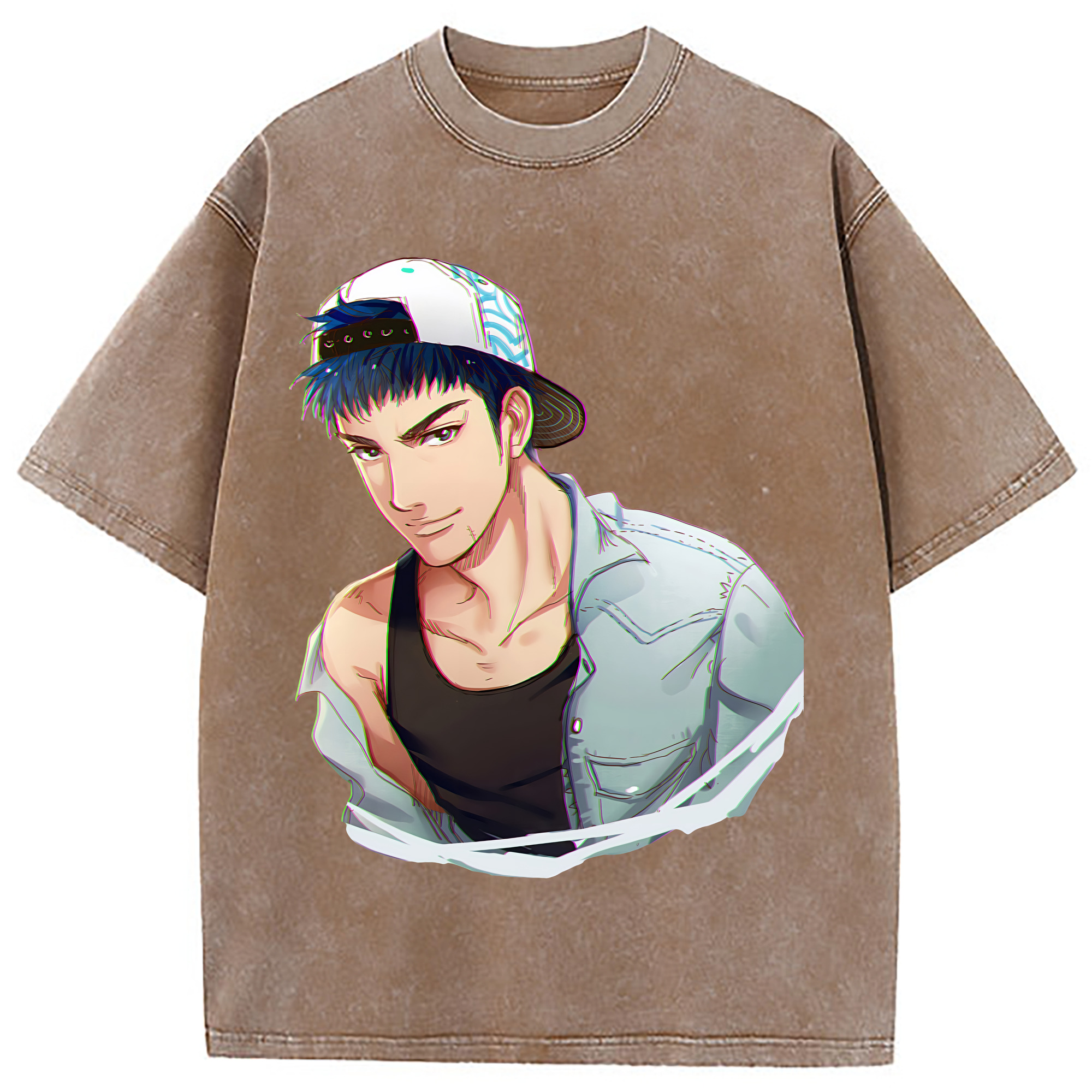 （画像用） SLAM DUNK／スラムダンク 綿100% ヴィンテージ風 半袖Tシャツ（フロントプリント）