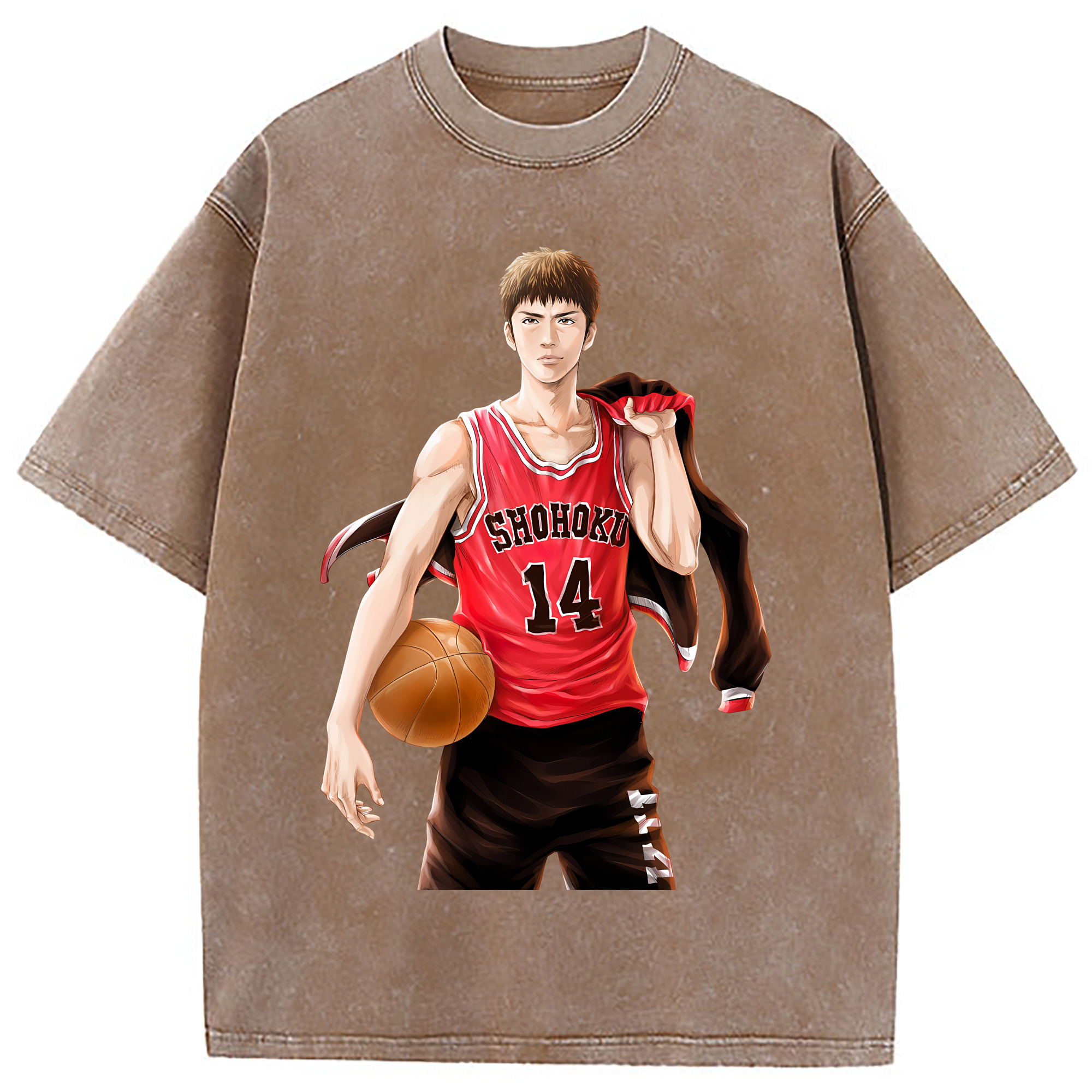 （画像用） SLAM DUNK／スラムダンク 綿100% ヴィンテージ風 半袖Tシャツ（フロントプリント）