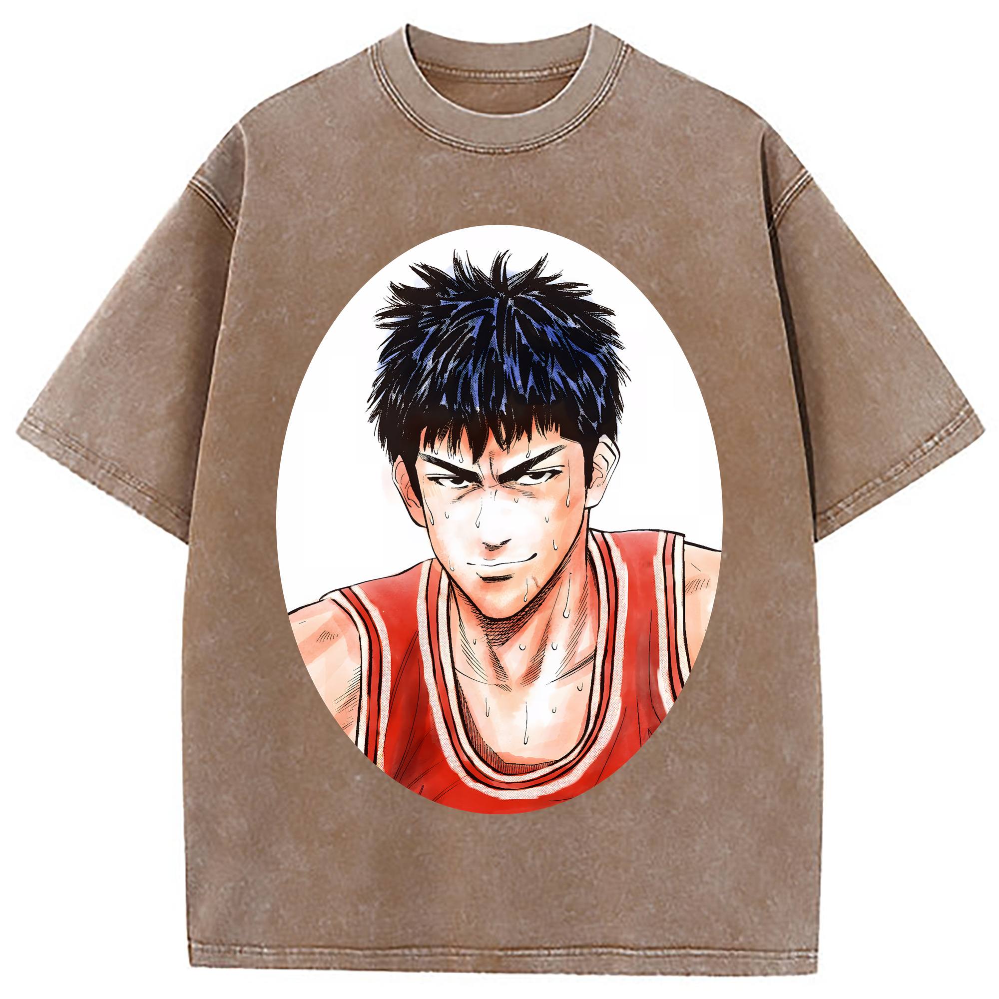 （画像用） SLAM DUNK／スラムダンク 綿100% ヴィンテージ風 半袖Tシャツ（フロントプリント）