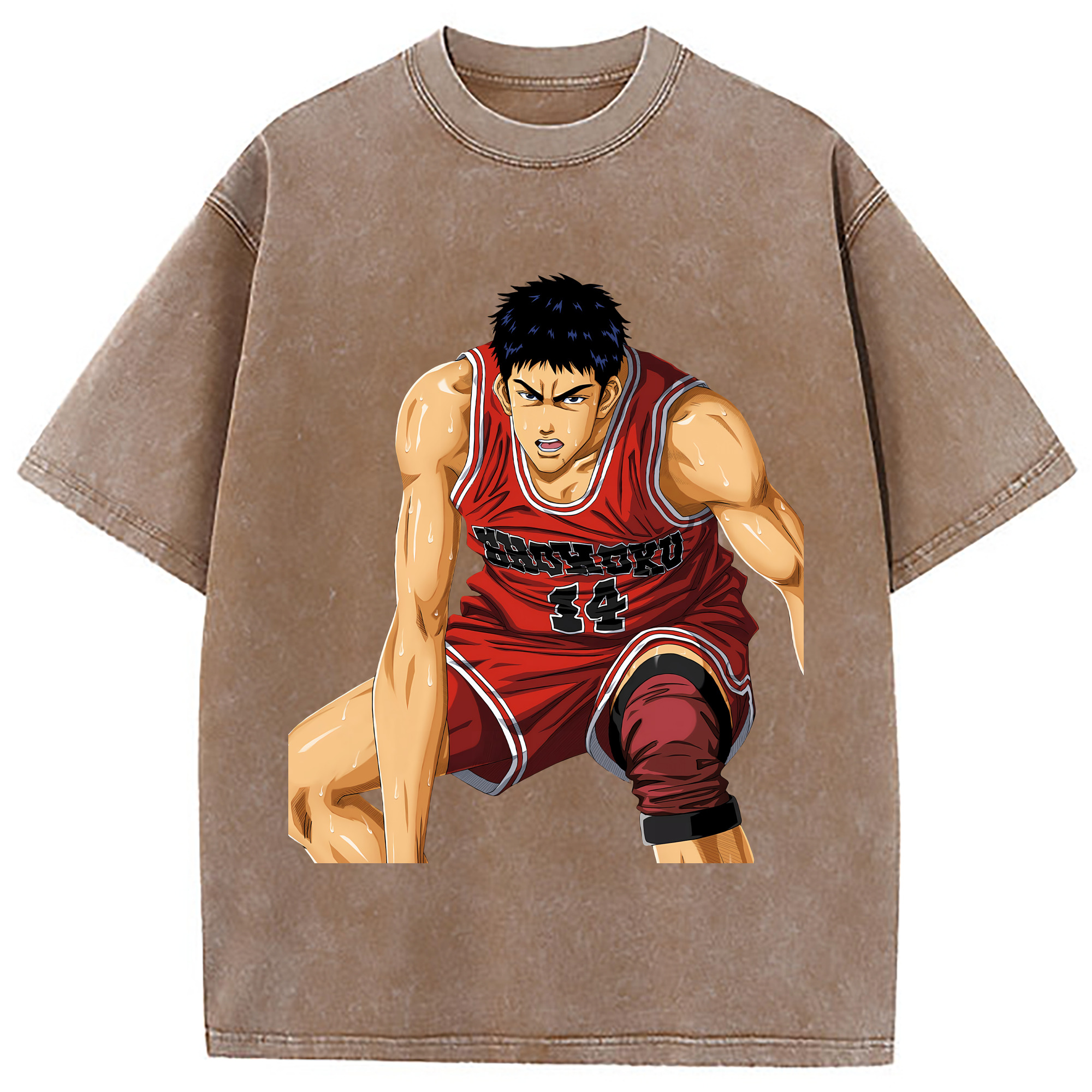 （画像用） SLAM DUNK／スラムダンク 綿100% ヴィンテージ風 半袖Tシャツ（フロントプリント）
