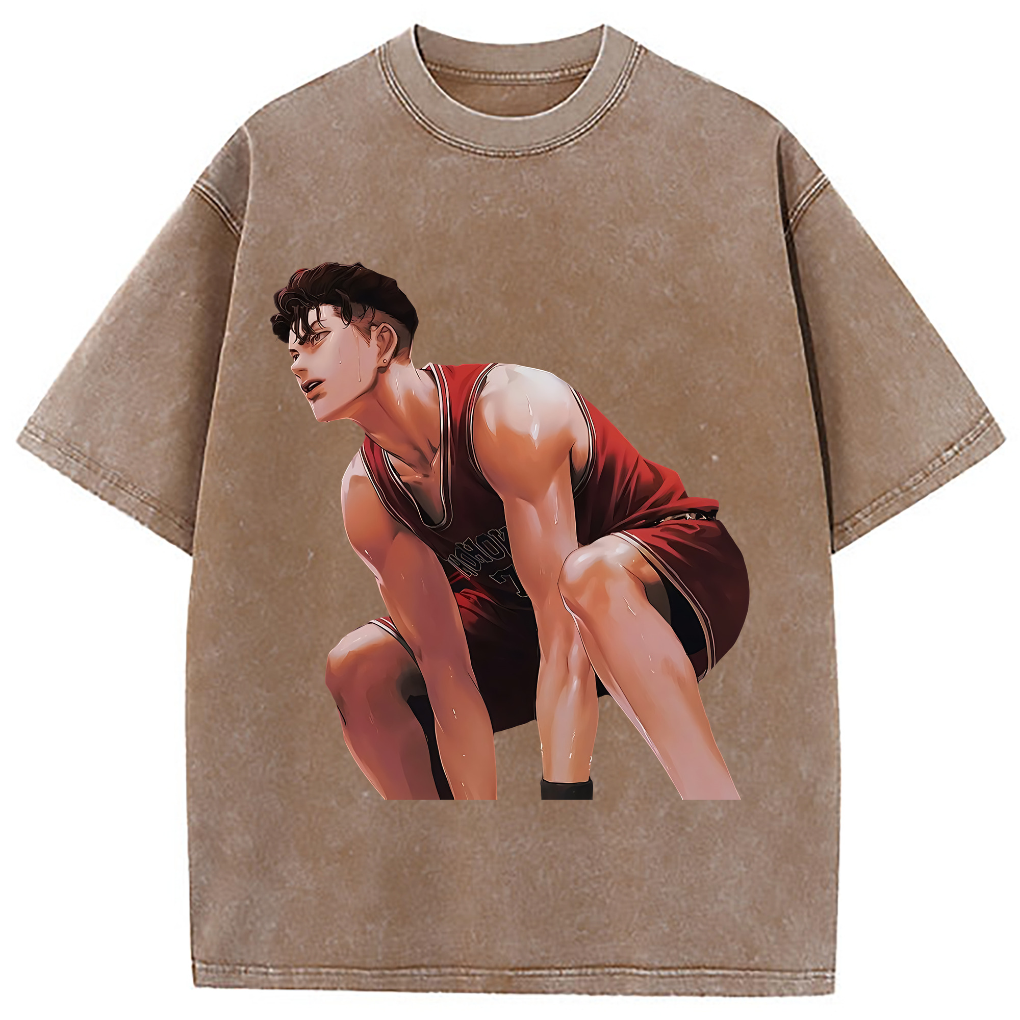 （画像用） SLAM DUNK／スラムダンク 綿100% ヴィンテージ風 半袖Tシャツ（フロントプリント）