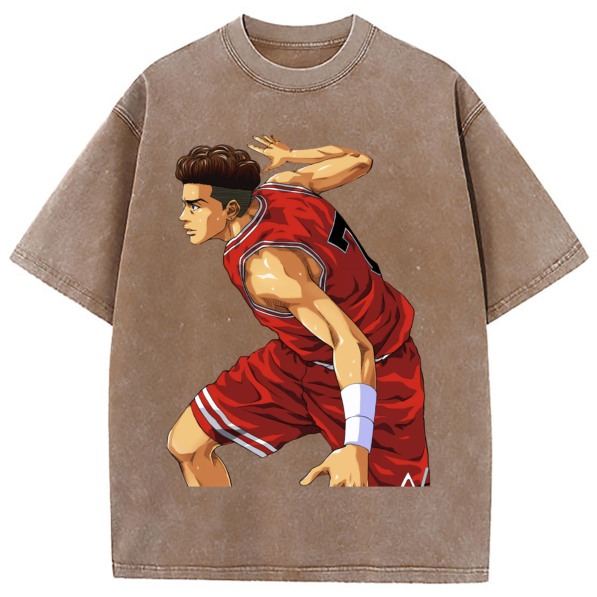 （画像用） SLAM DUNK／スラムダンク 綿100% ヴィンテージ風 半袖Tシャツ（フロントプリント）