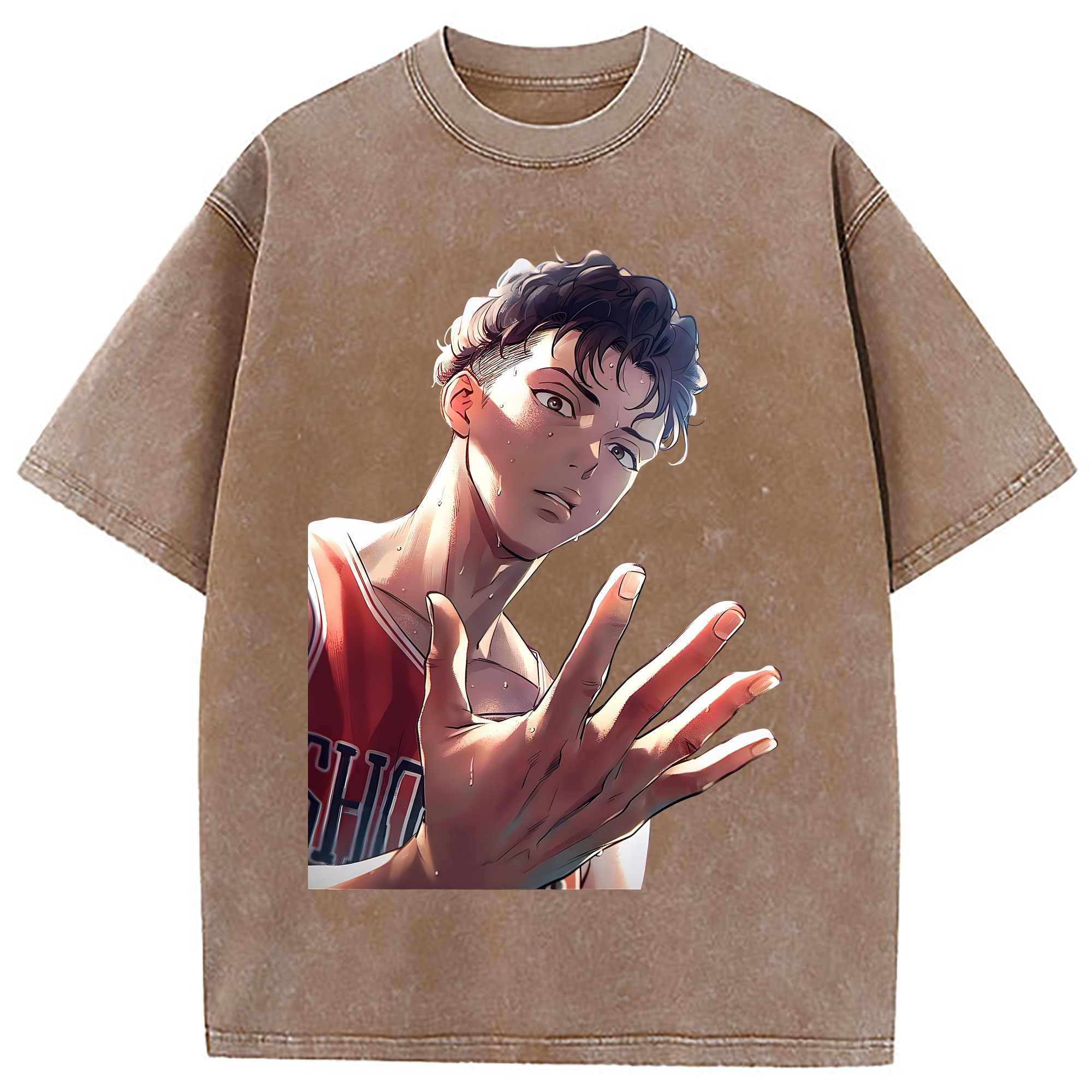 （画像用） SLAM DUNK／スラムダンク 綿100% ヴィンテージ風 半袖Tシャツ（フロントプリント）