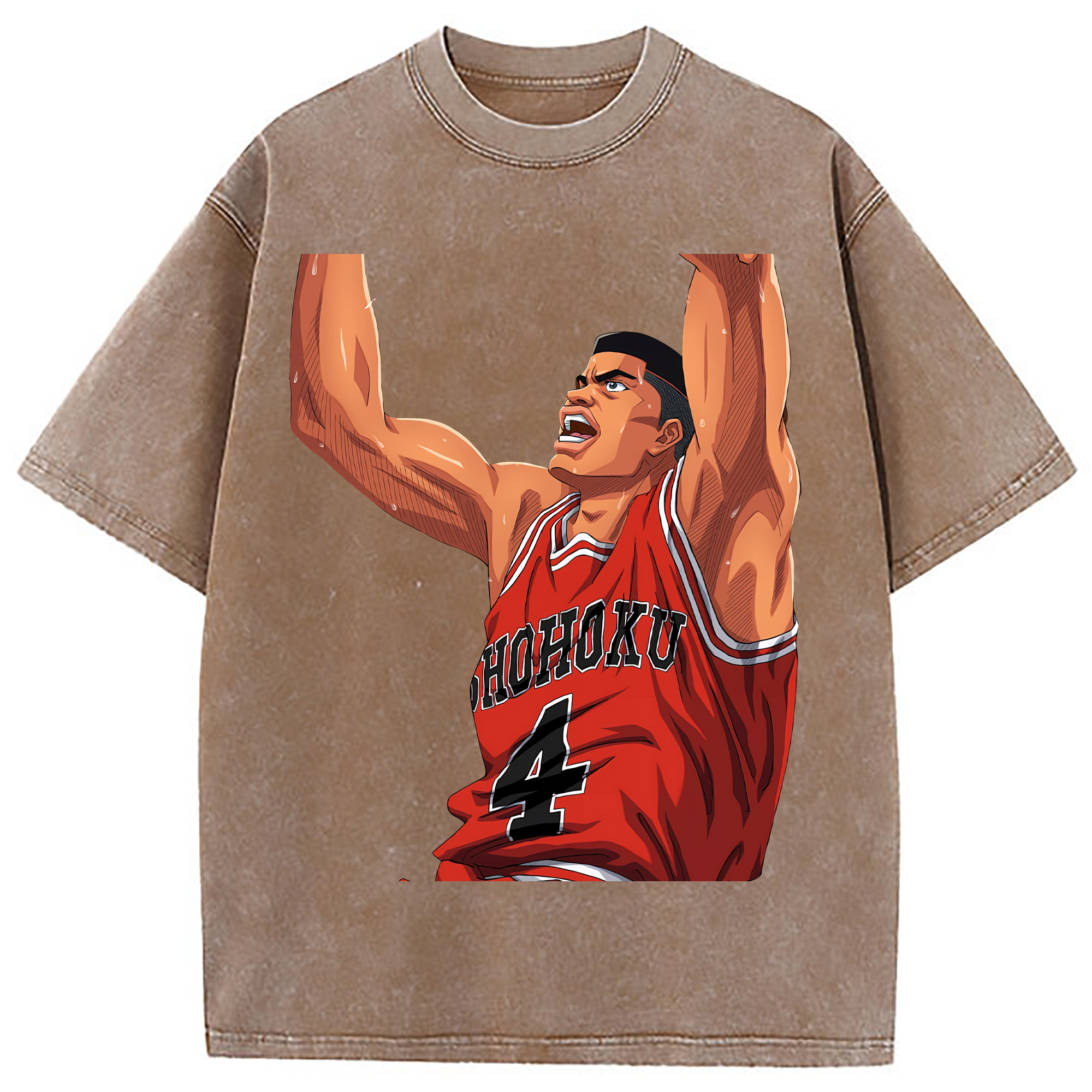 （画像用） SLAM DUNK／スラムダンク 綿100% ヴィンテージ風 半袖Tシャツ（フロントプリント）