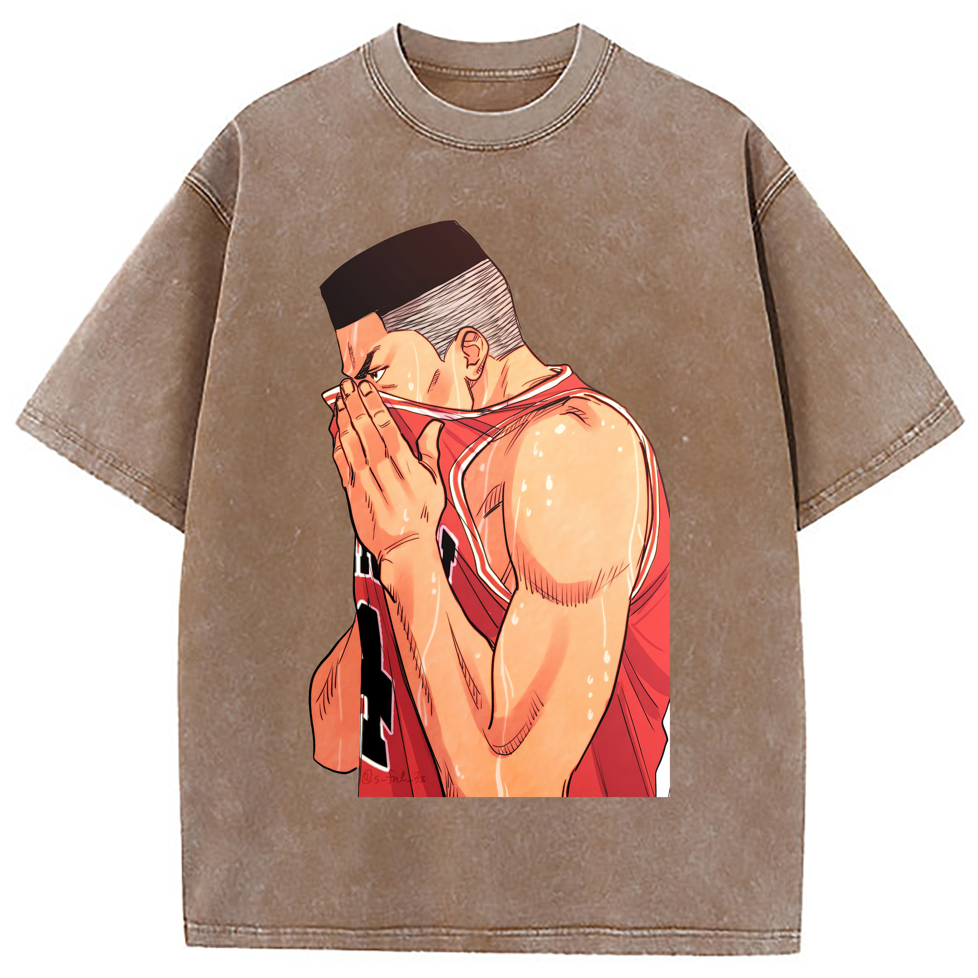 （画像用） SLAM DUNK／スラムダンク 綿100% ヴィンテージ風 半袖Tシャツ（フロントプリント）