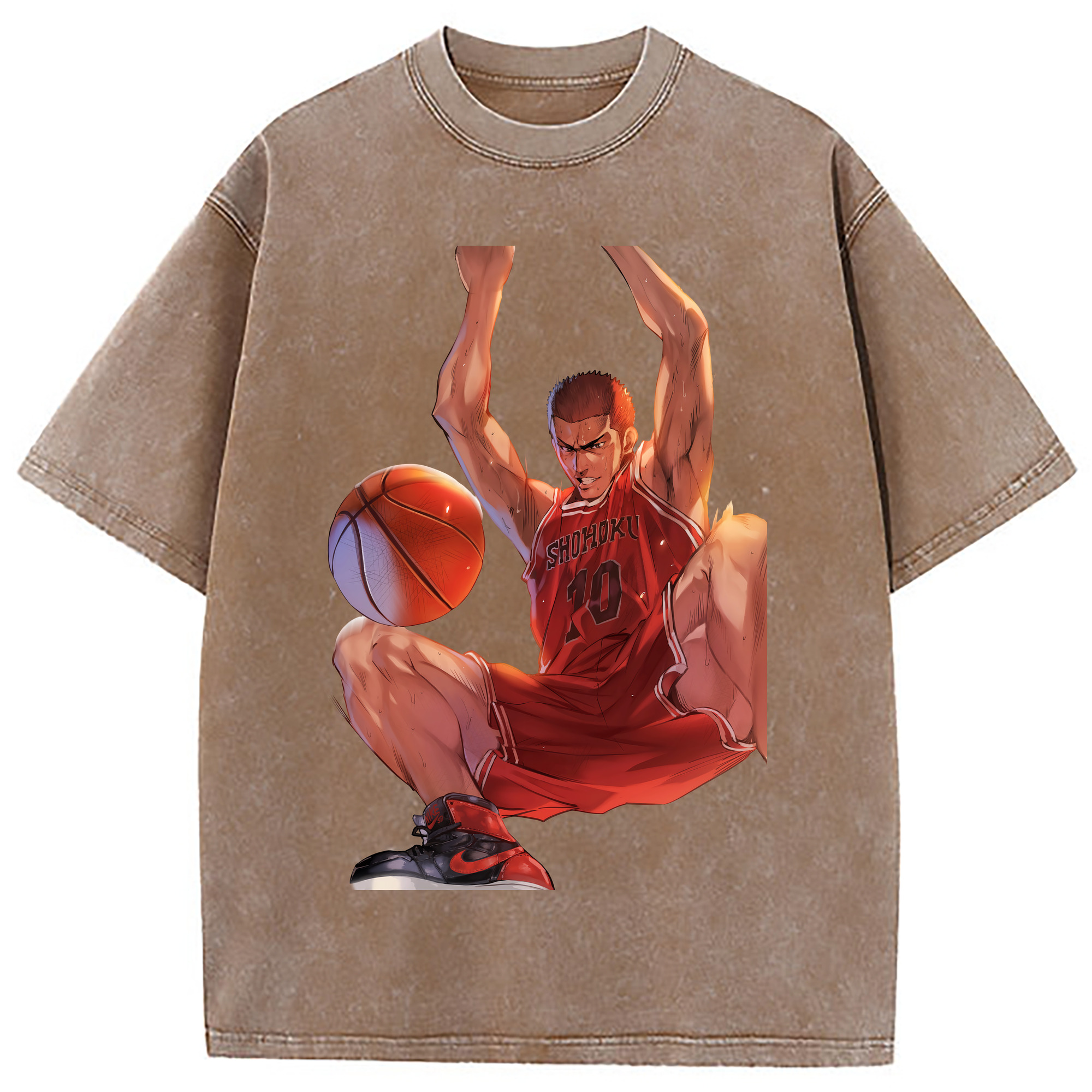 （画像用） SLAM DUNK／スラムダンク 綿100% ヴィンテージ風 半袖Tシャツ（フロントプリント）