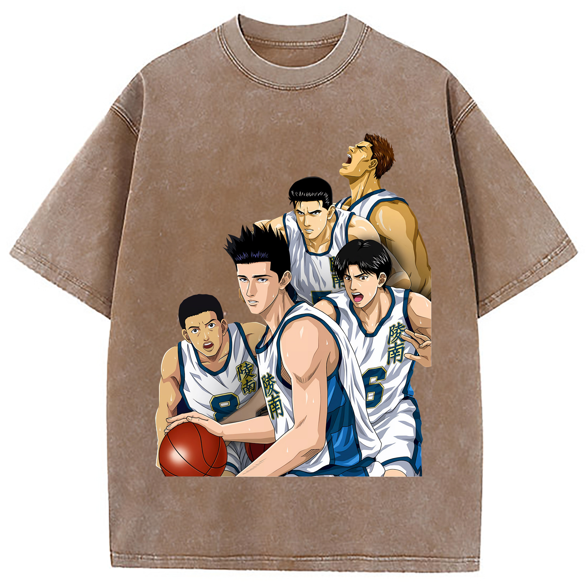 （画像用） SLAM DUNK／スラムダンク 綿100% ヴィンテージ風 半袖Tシャツ（フロントプリント）