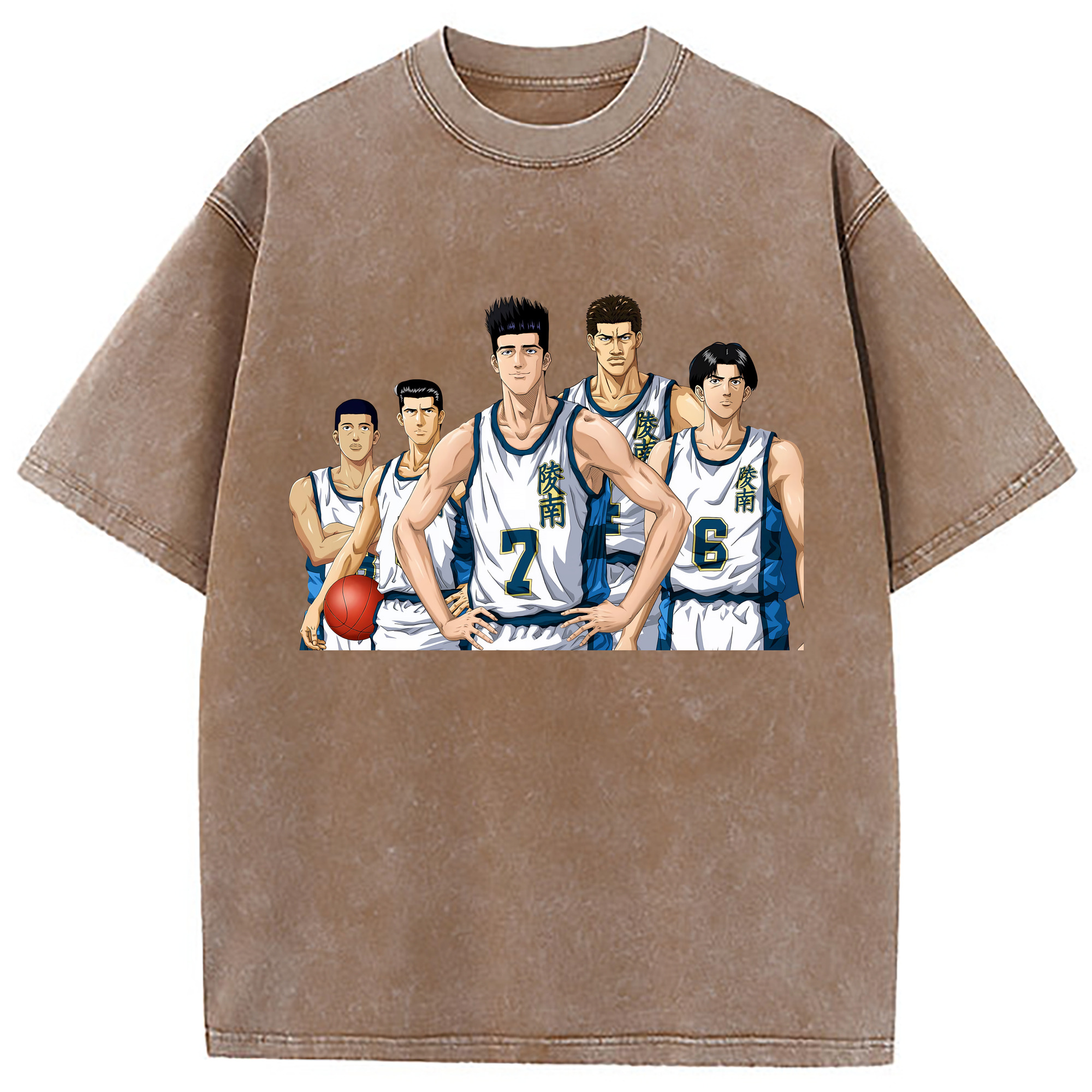 （画像用） SLAM DUNK／スラムダンク 綿100% ヴィンテージ風 半袖Tシャツ（フロントプリント）