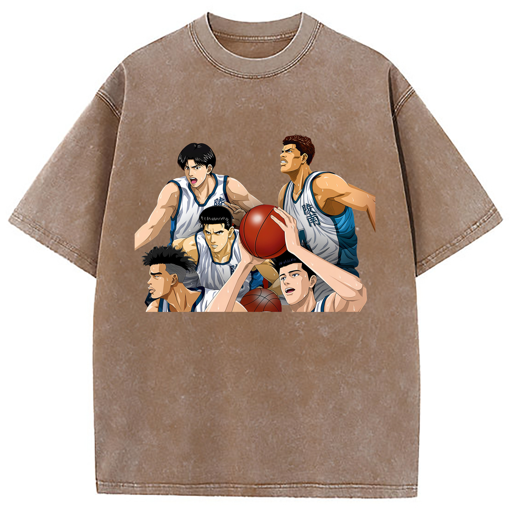 （画像用） SLAM DUNK／スラムダンク 綿100% ヴィンテージ風 半袖Tシャツ（フロントプリント）